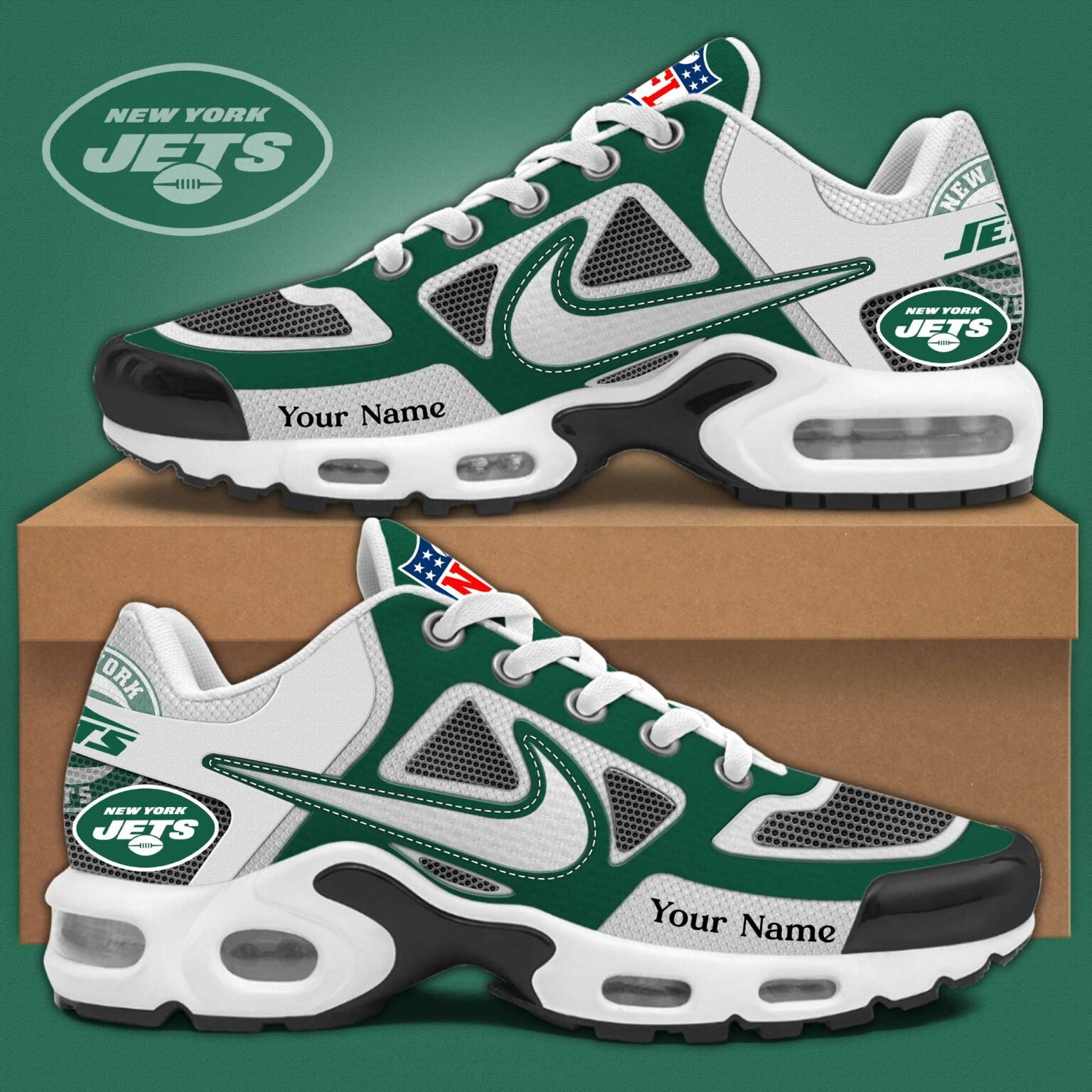 Ideafootwear New York Jets TN Shoes Sneakers For Men And Women