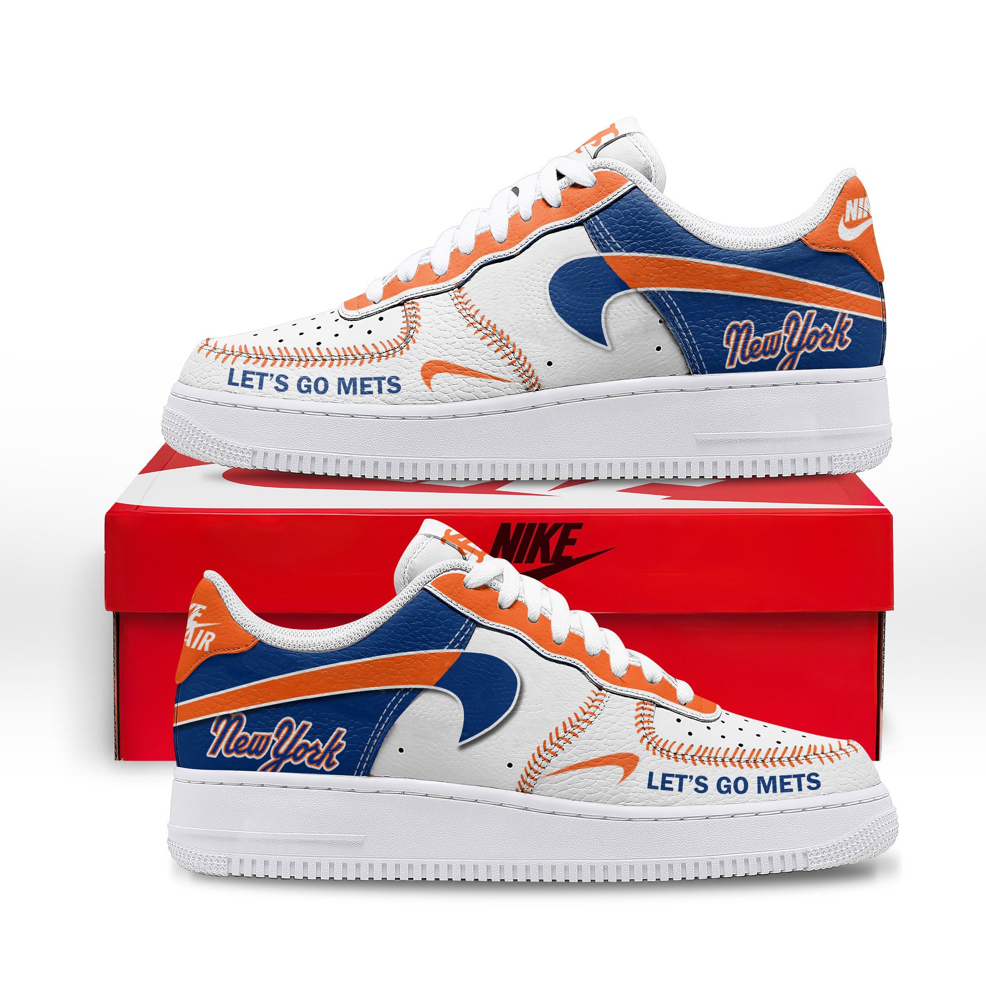 Ideafootwear New York Mets Air Low-Top Sneakers Shoes For Men And Women 2