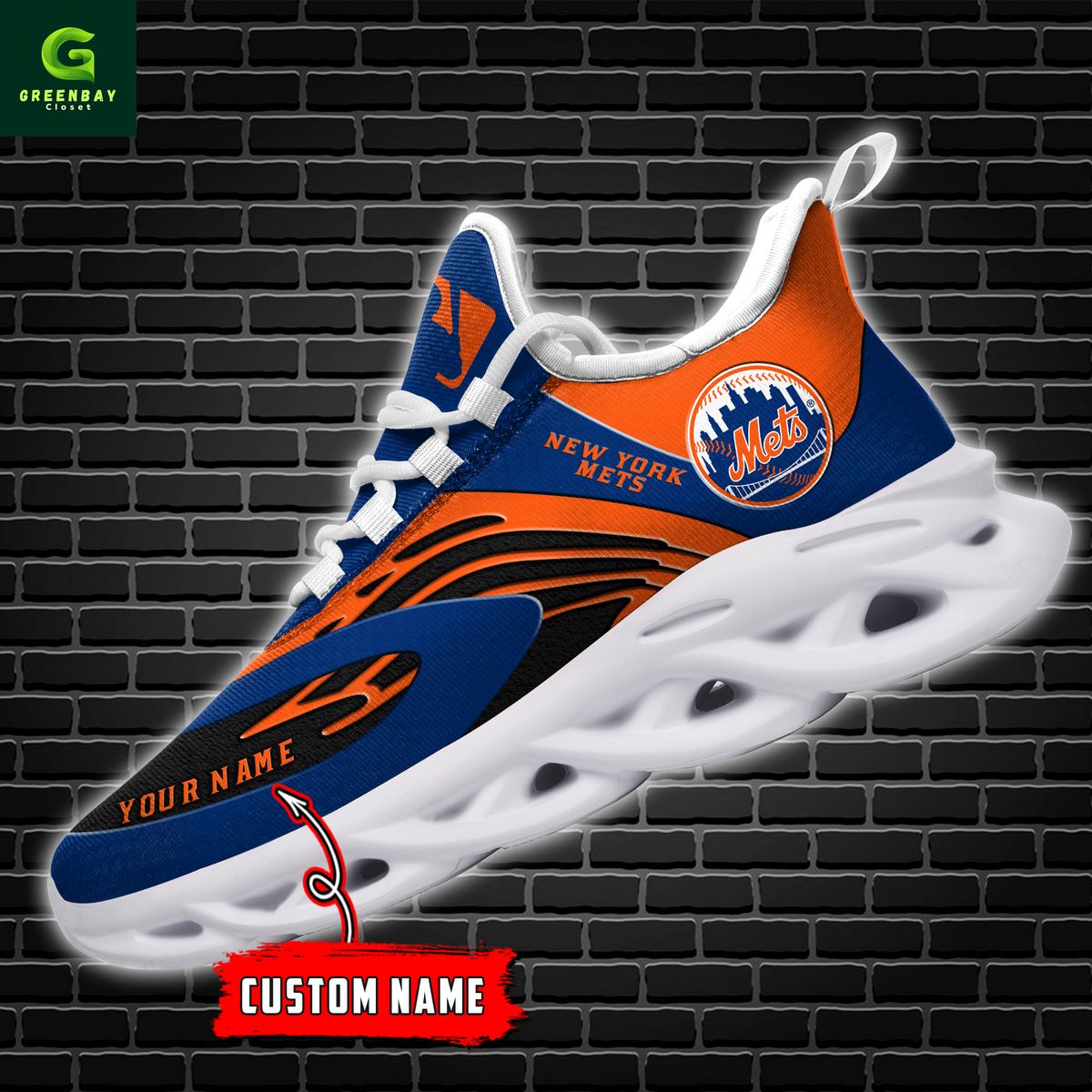 Ideafootwear New York Mets Max Soul Shoes Sneakers For Men And Women