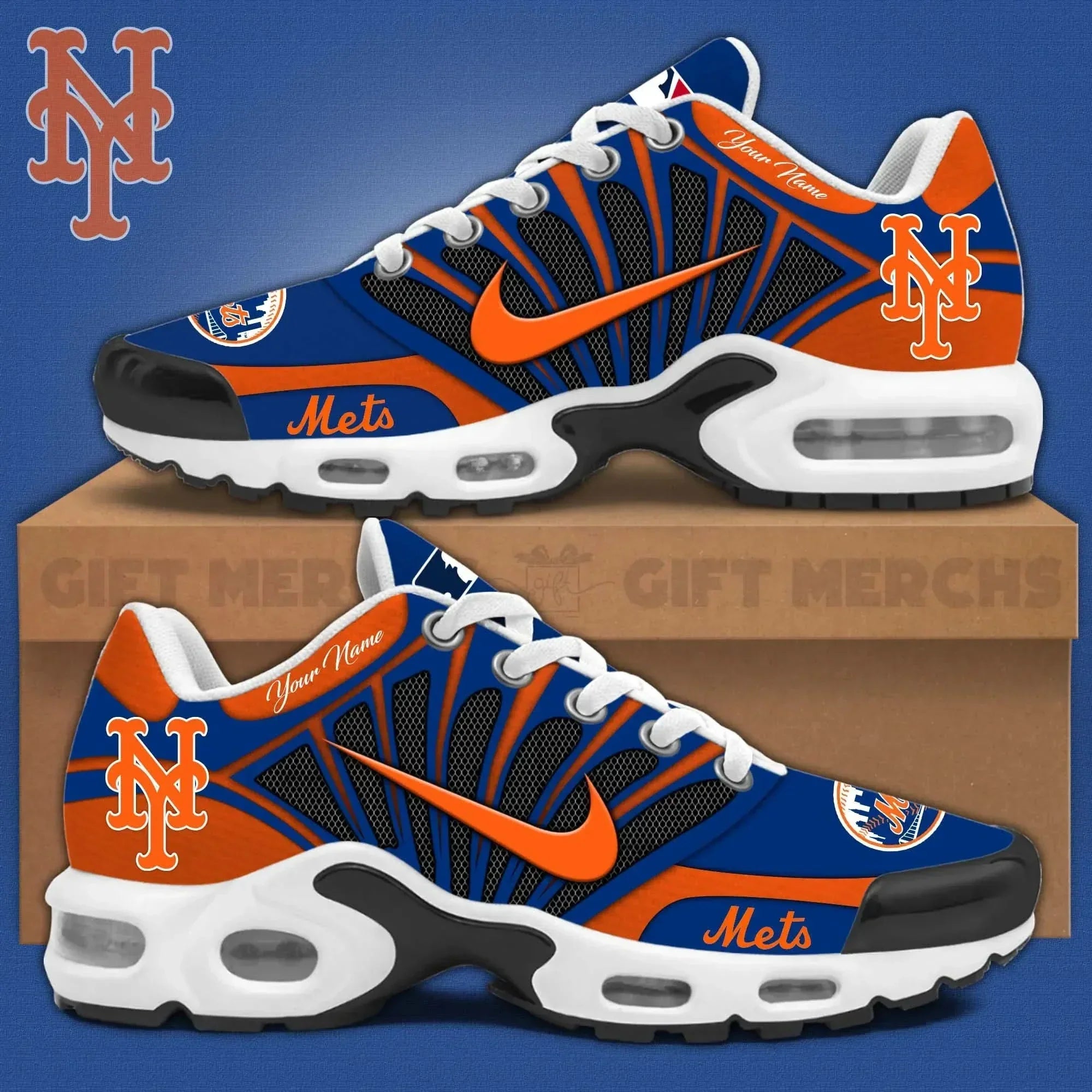 Ideafootwear New York Mets TN Shoes Sneakers For Men And Women