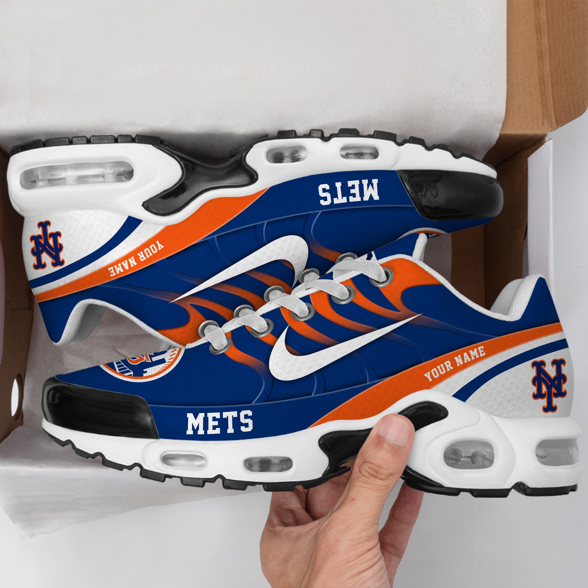 Ideafootwear New York Mets TN Shoes Sneakers For Men And Women