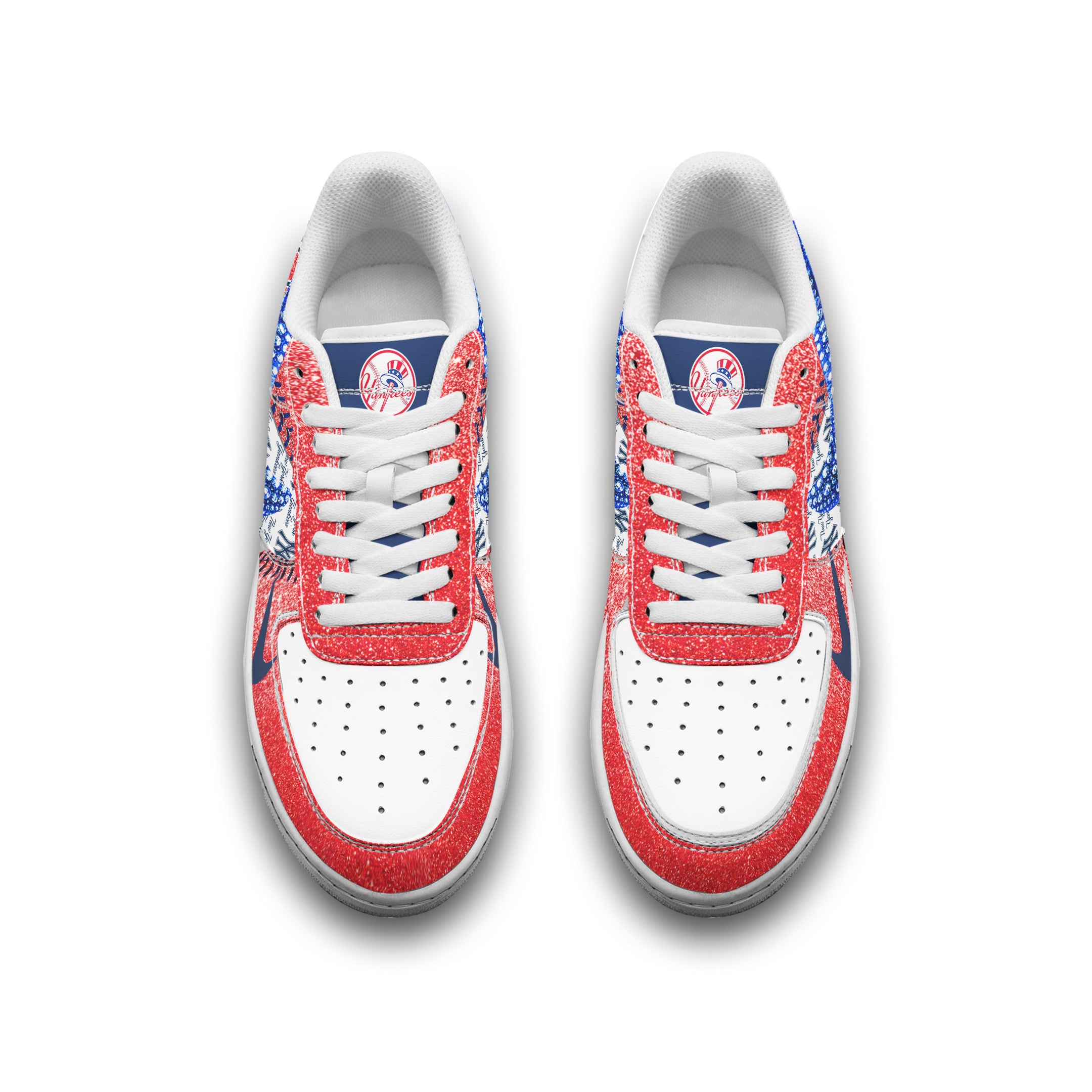 Ideafootwear New York Yankees Air Low-Top Sneakers Shoes For Men And Women 4