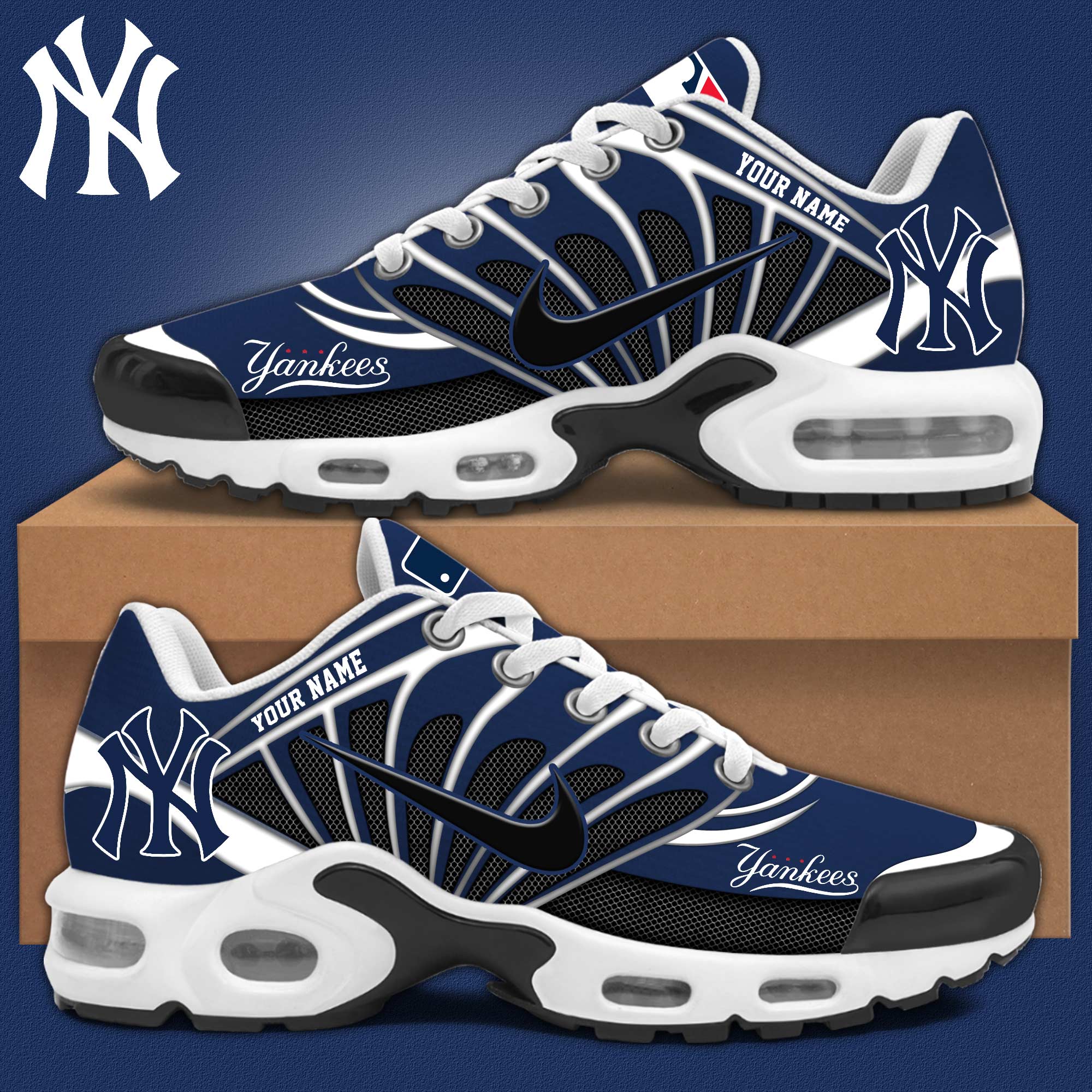 Ideafootwear New York Yankees TN Shoes Sneakers For Men And Women