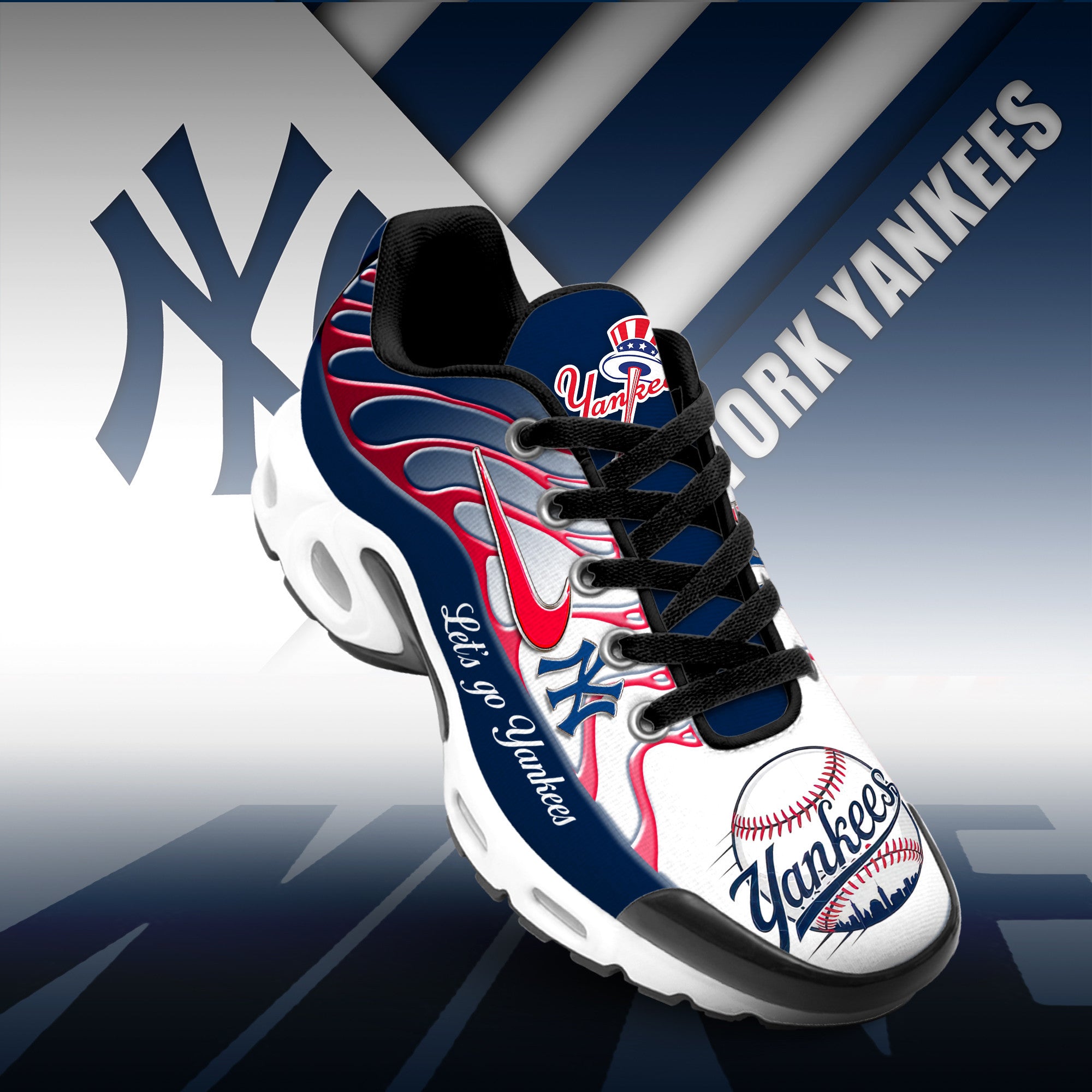 Ideafootwear New York Yankees TN Shoes Sneakers For Men And Women