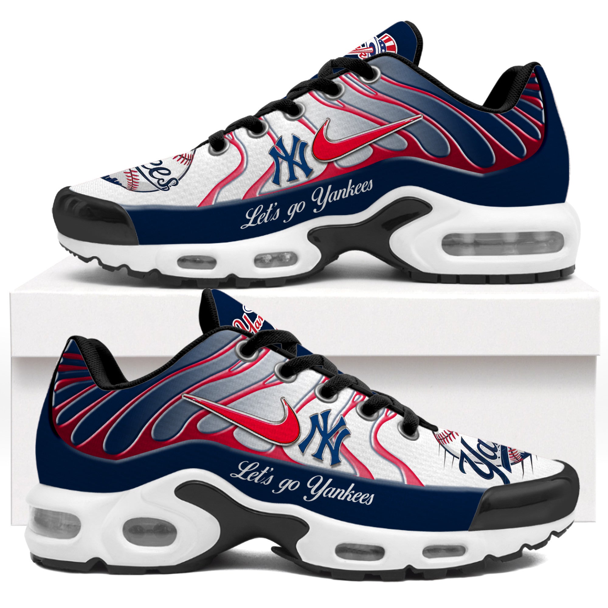 Ideafootwear New York Yankees TN Shoes Sneakers For Men And Women