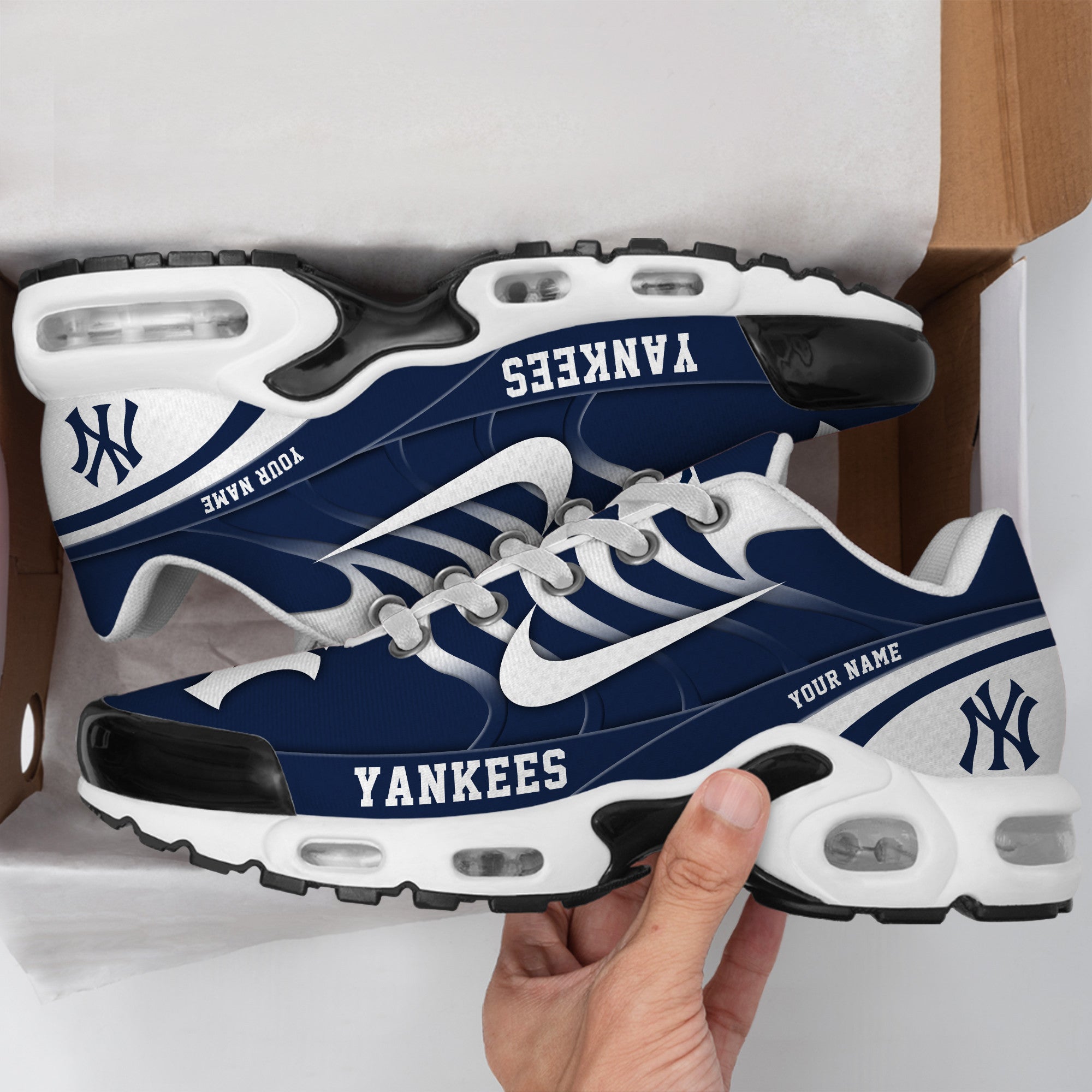 Ideafootwear New York Yankees TN Shoes Sneakers For Men And Women