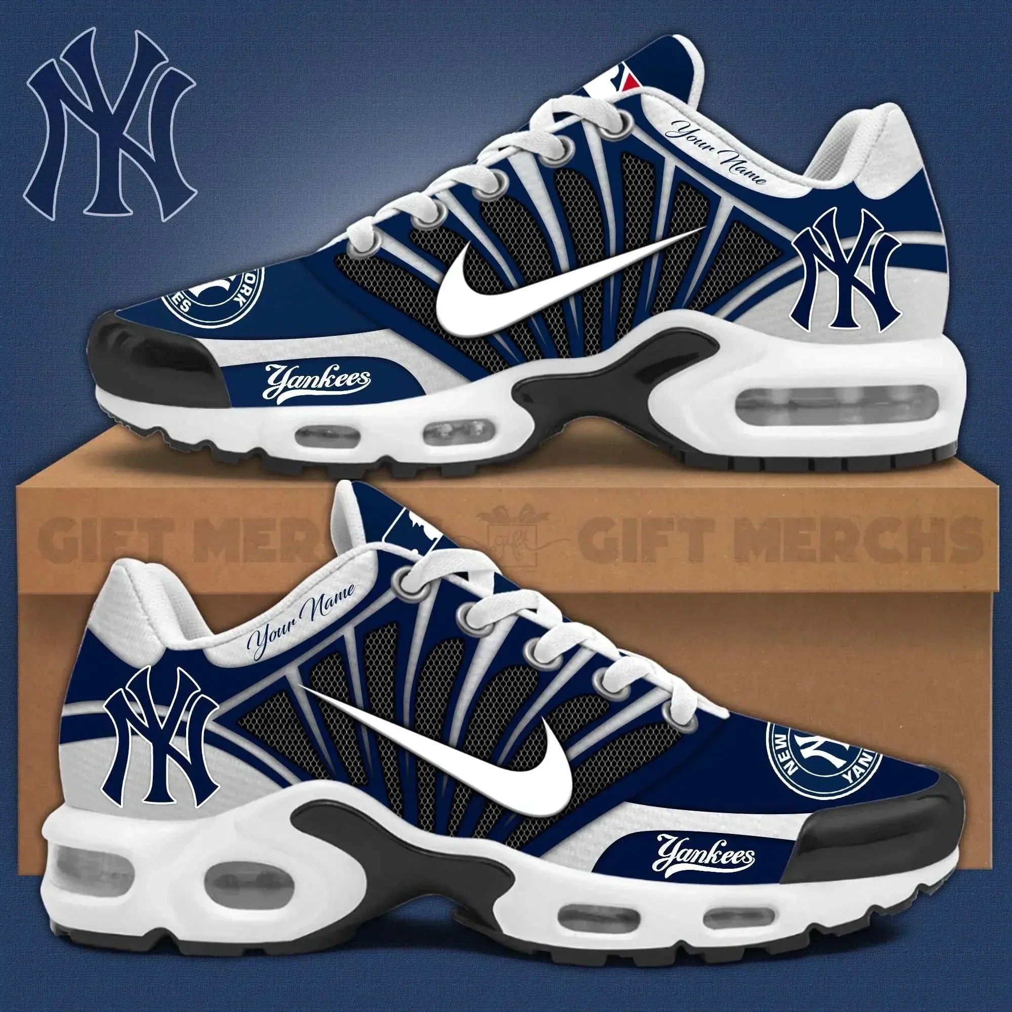 Ideafootwear New York Yankees TN Shoes Sneakers For Men And Women
