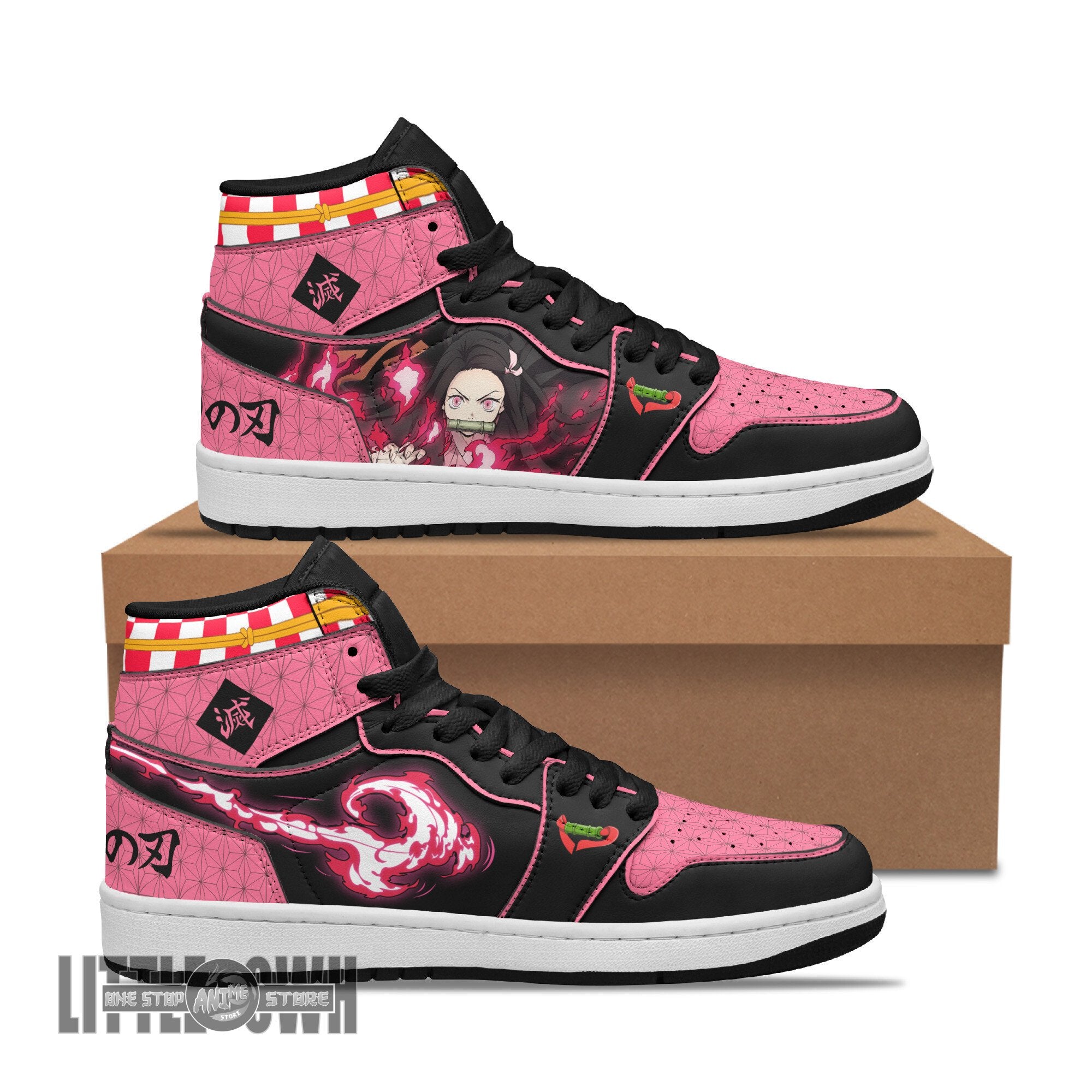 Ideafootwear Nezuko AJ1 High Sneakers Shoes For Men And Women