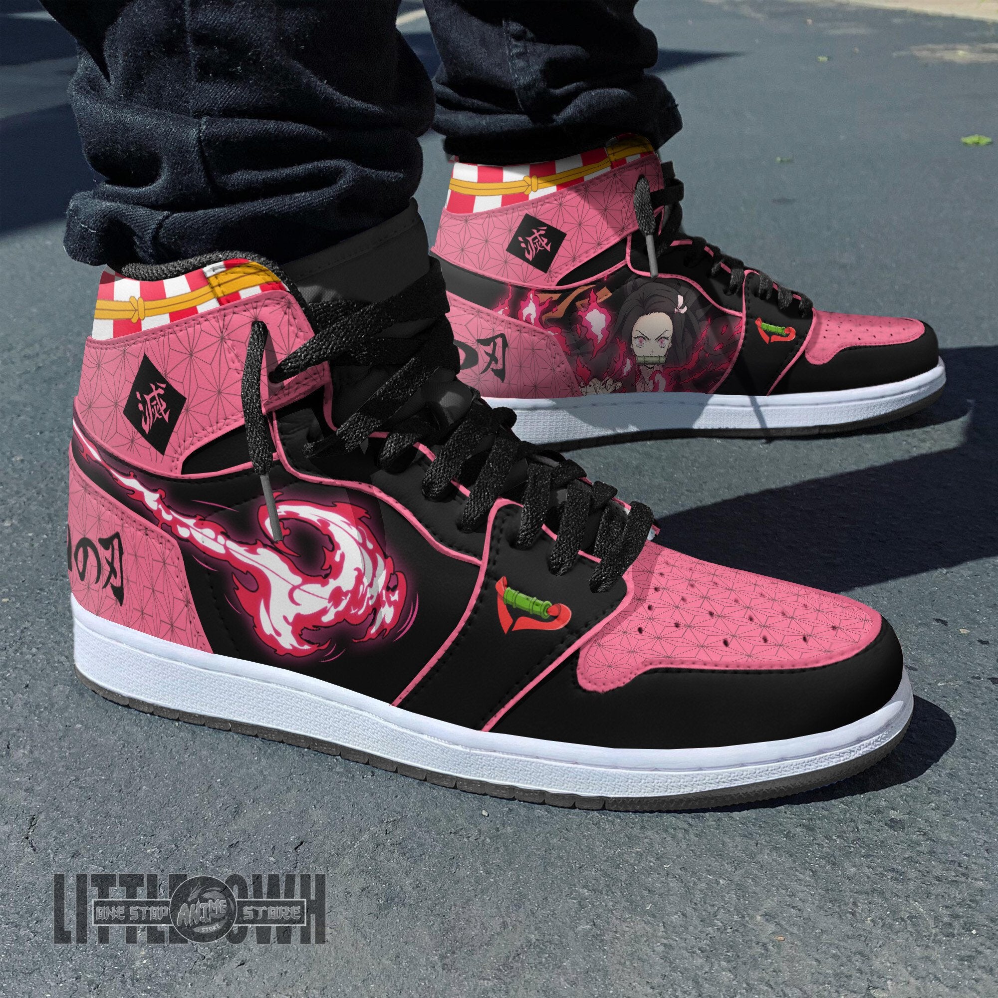 Ideafootwear Nezuko AJ1 High Sneakers Shoes For Men And Women