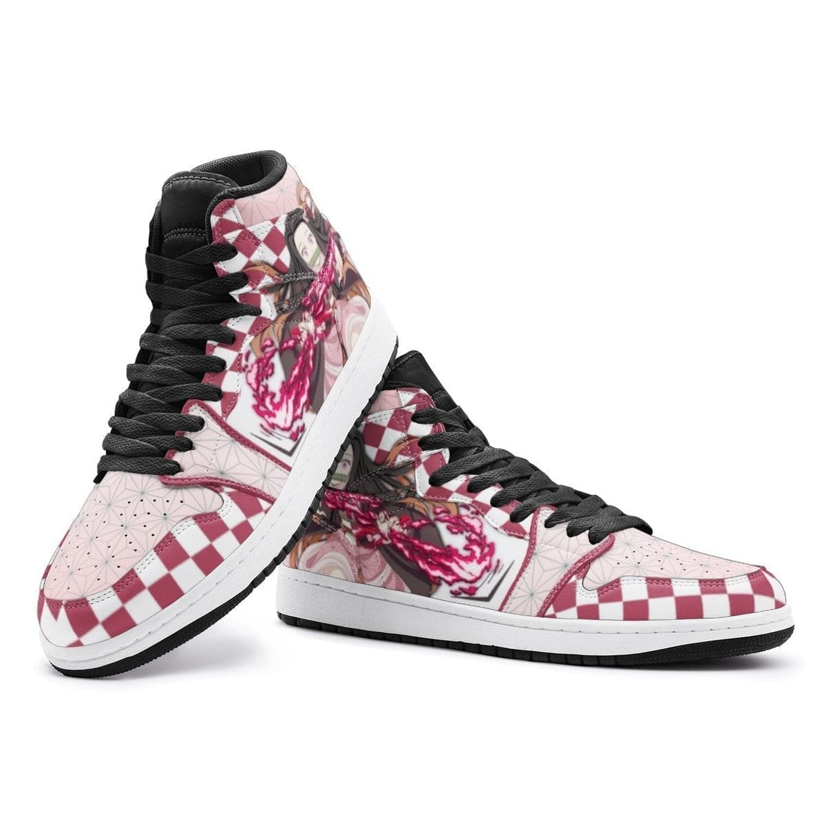 Ideafootwear Nezuko Demon Slayer AJ1 High Sneakers Shoes For Men And Women