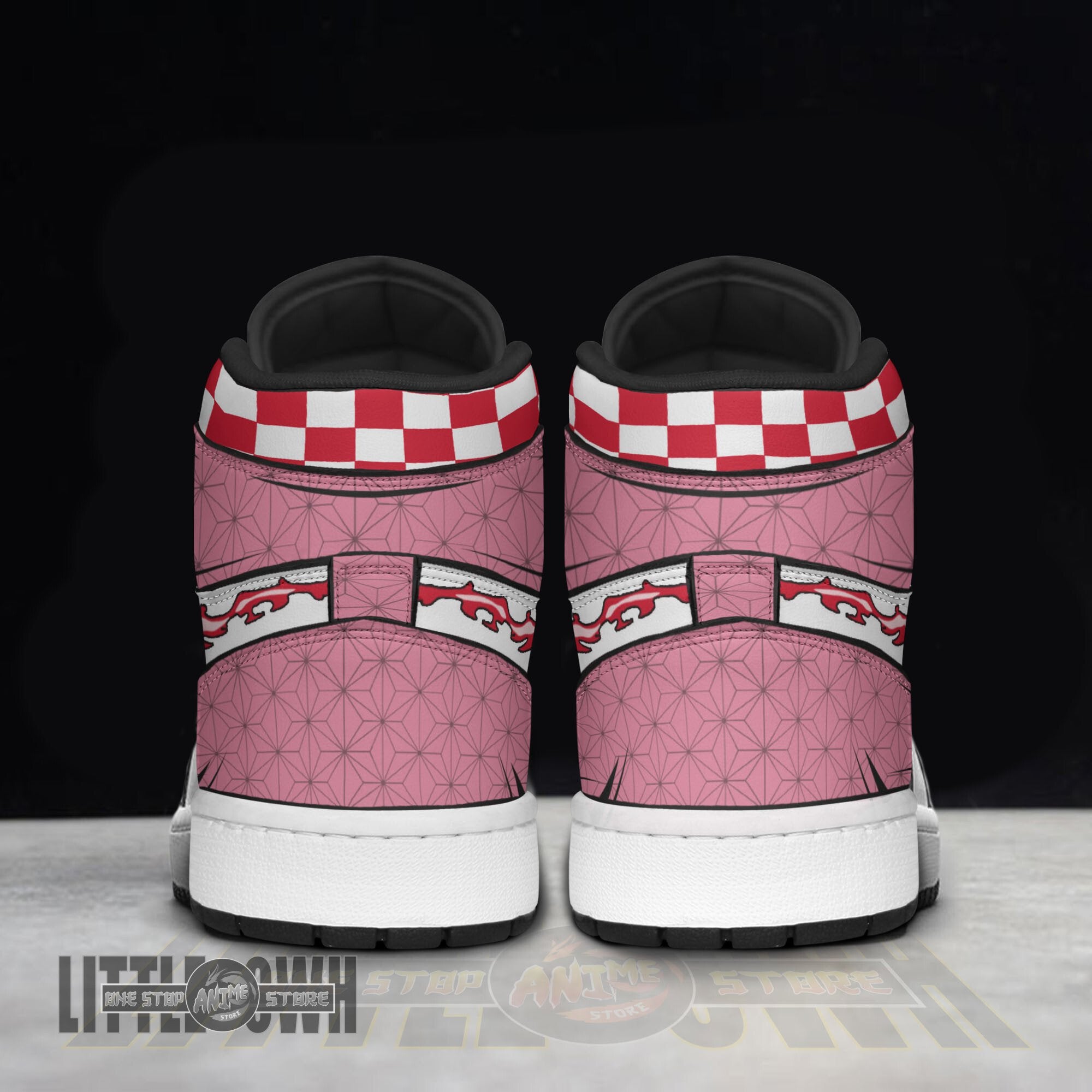 Ideafootwear Nezuko Kamado AJ1 High Sneakers Shoes For Men And Women