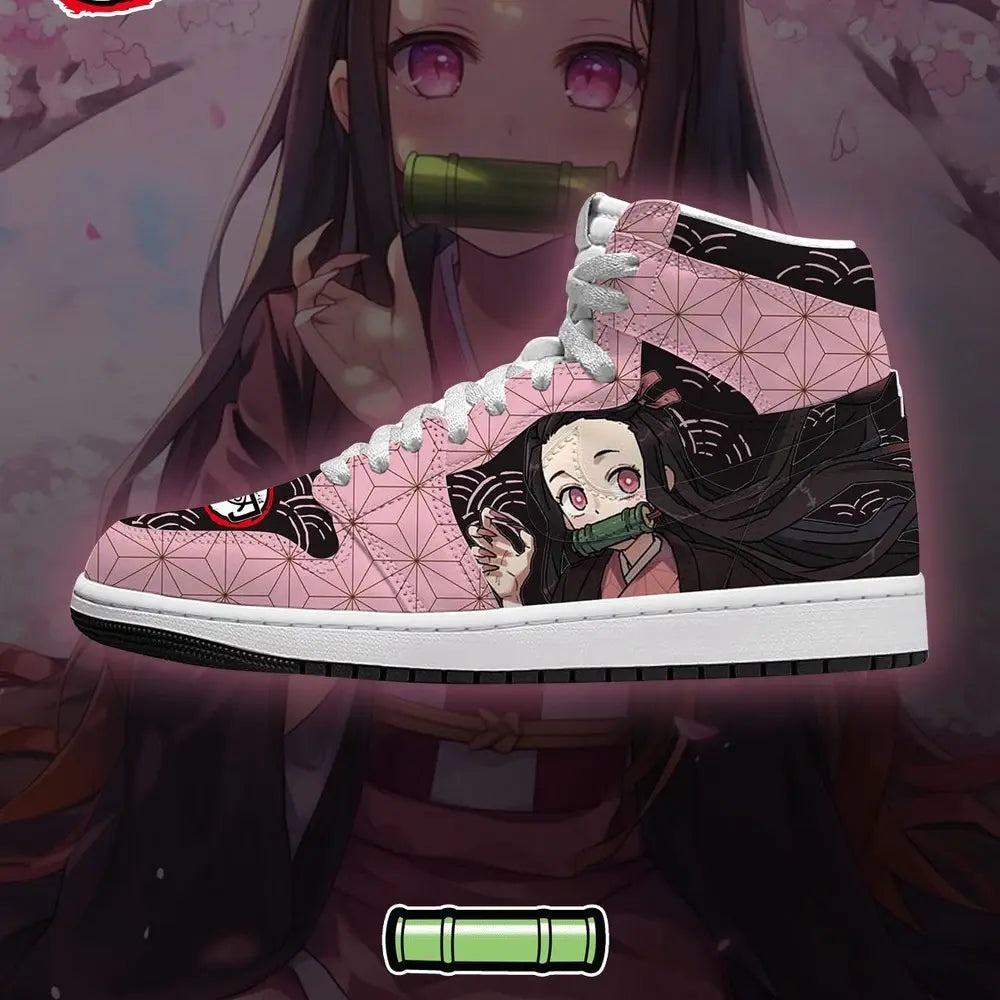 Ideafootwear Nezuko Kamado V.3  AJ1 High Sneakers Shoes For Men And Women