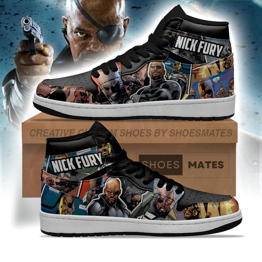 Ideafootwear Nick Furry  AJ1 High Sneakers Shoes For Men And Women