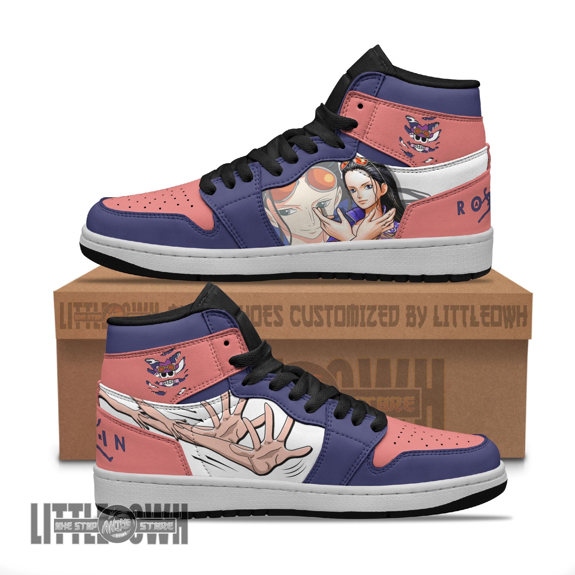 Ideafootwear Nico Robin AJ1 High Sneakers Shoes For Men And Women