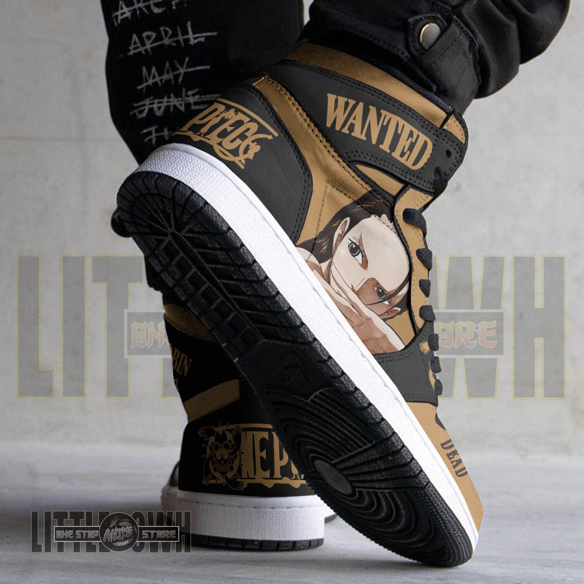 Ideafootwear Nico Robin AJ1 High Sneakers Shoes For Men And Women