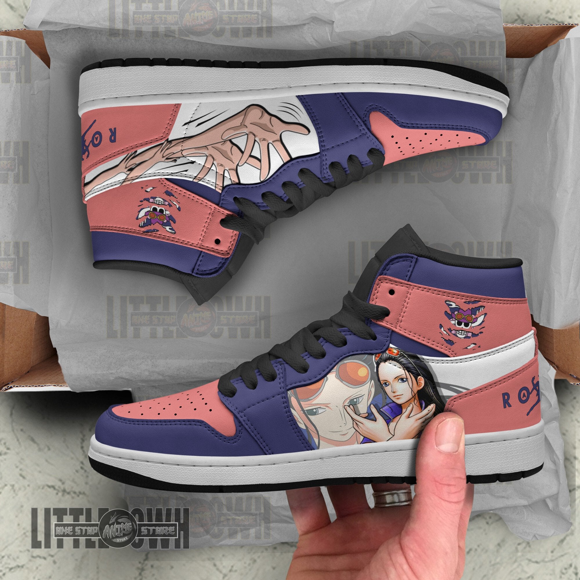 Ideafootwear Nico Robin AJ1 High Sneakers Shoes For Men And Women