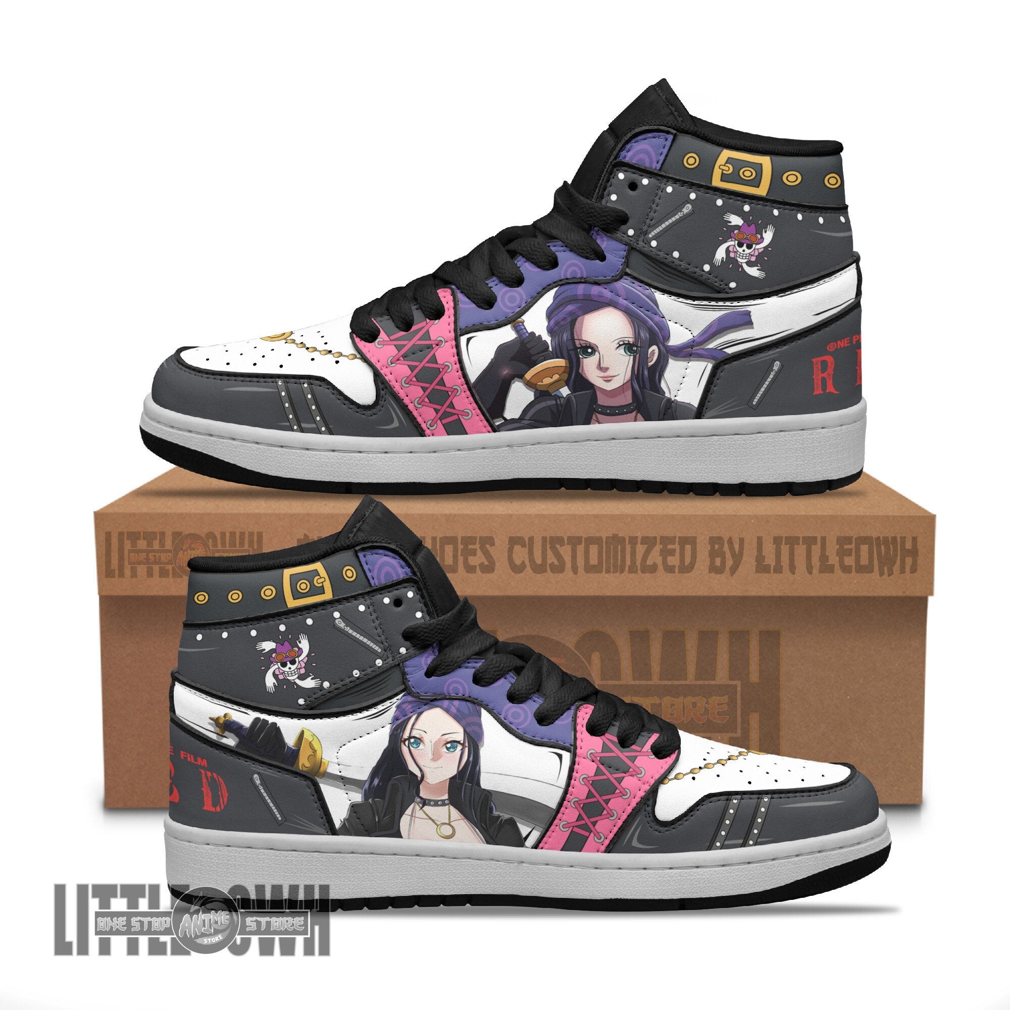 Ideafootwear Nico Robin AJ1 High Sneakers Shoes For Men And Women