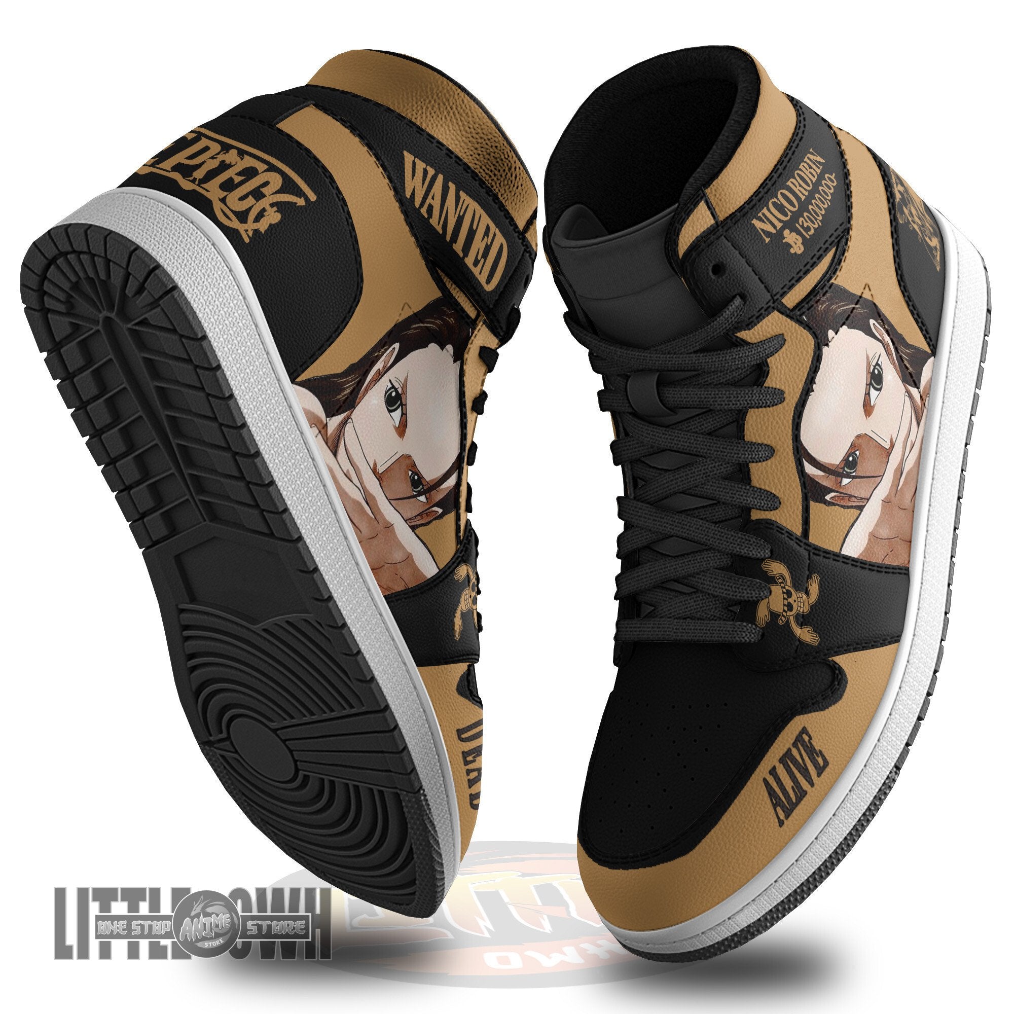 Ideafootwear Nico Robin AJ1 High Sneakers Shoes For Men And Women