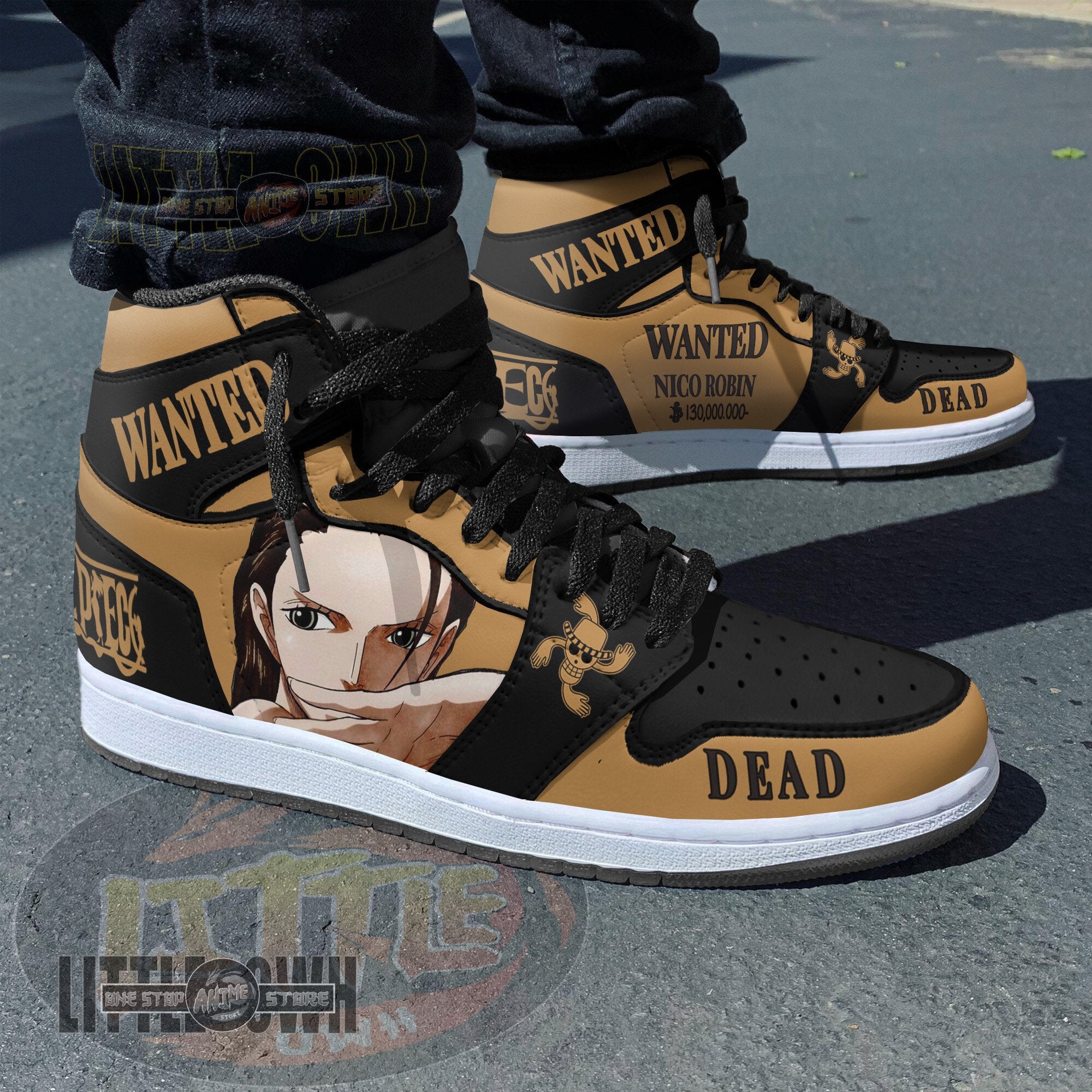Ideafootwear Nico Robin AJ1 High Sneakers Shoes For Men And Women