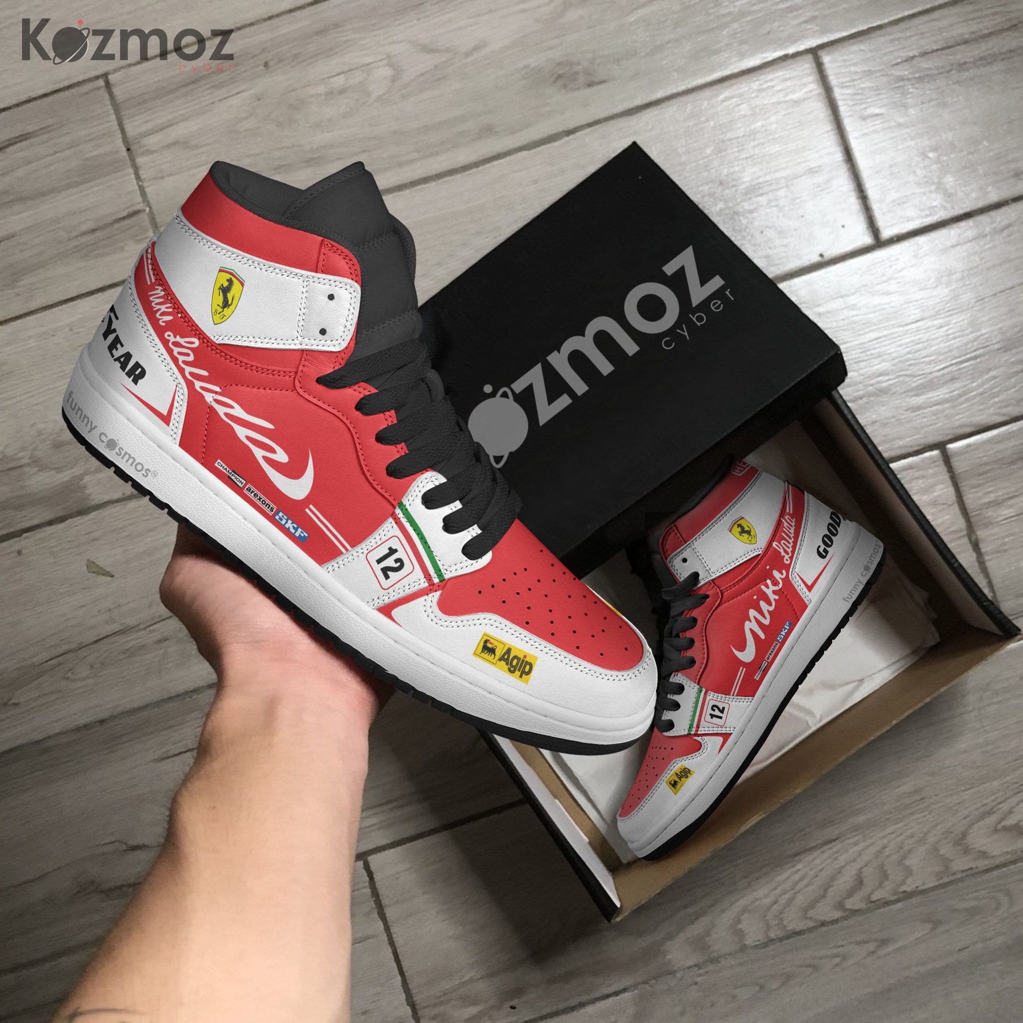 Ideafootwear Niki Lauda AJ1 High Sneakers Shoes For Men And Women