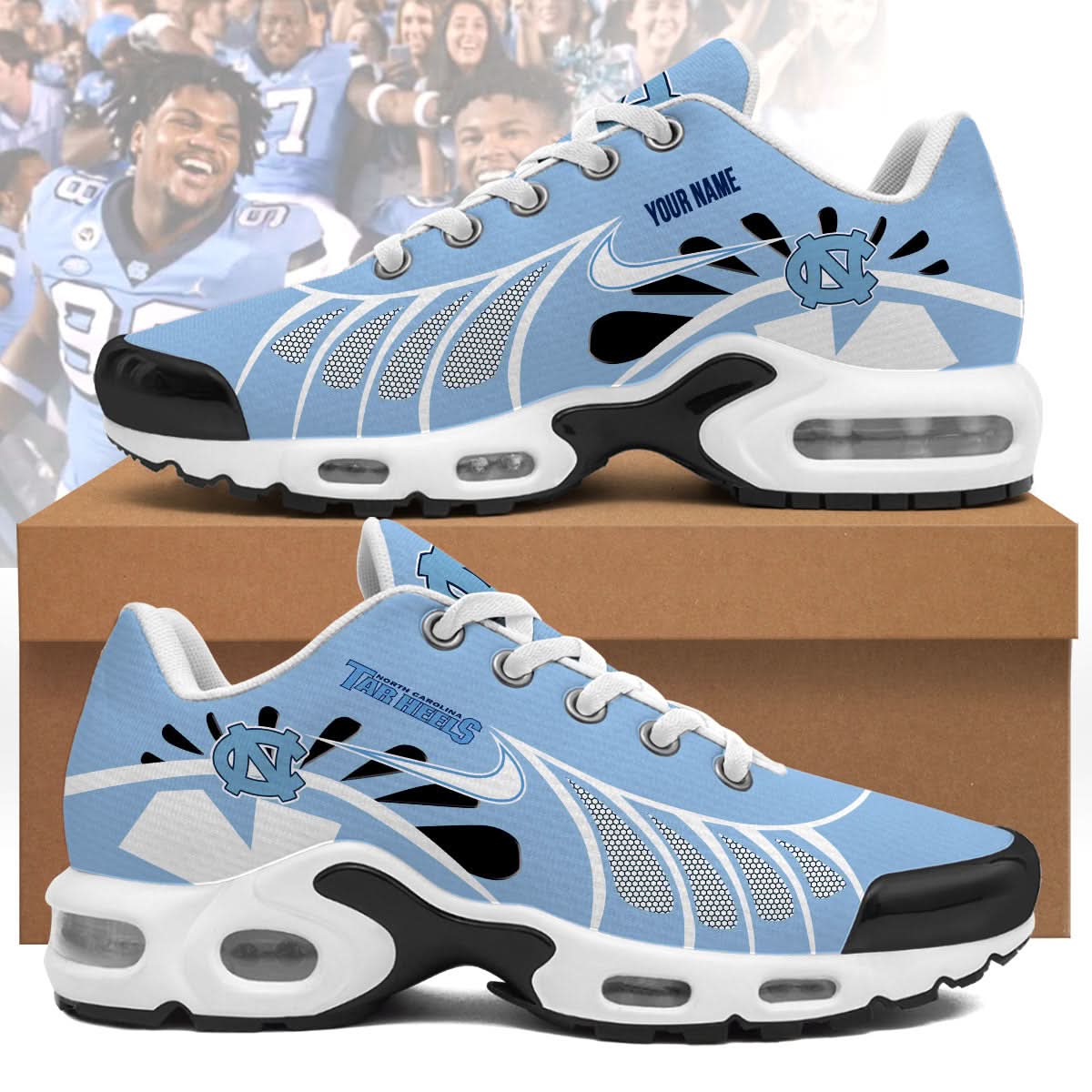 Ideafootwear North Carolina Tar Heels TN Shoes Sneakers For Men And Women