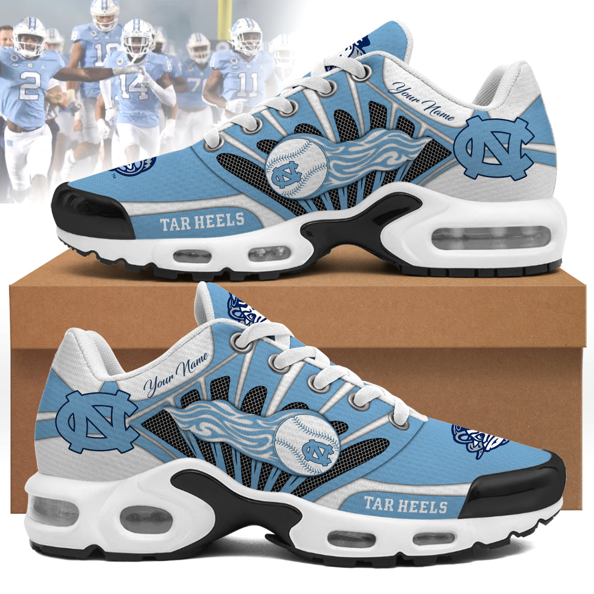 Ideafootwear North Carolina Tar Heels TN Shoes Sneakers For Men And Women