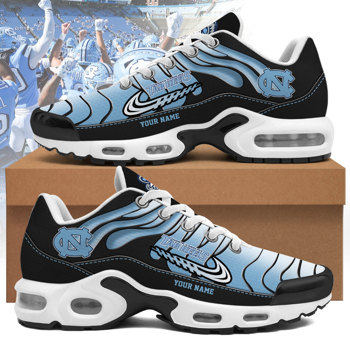 Ideafootwear North Carolina Tar Heels TN Shoes Sneakers For Men And Women