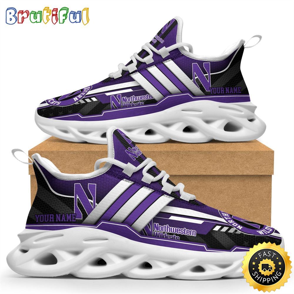 Ideafootwear Northwestern Wildcats Max Soul Shoes Sneakers For Men And Women