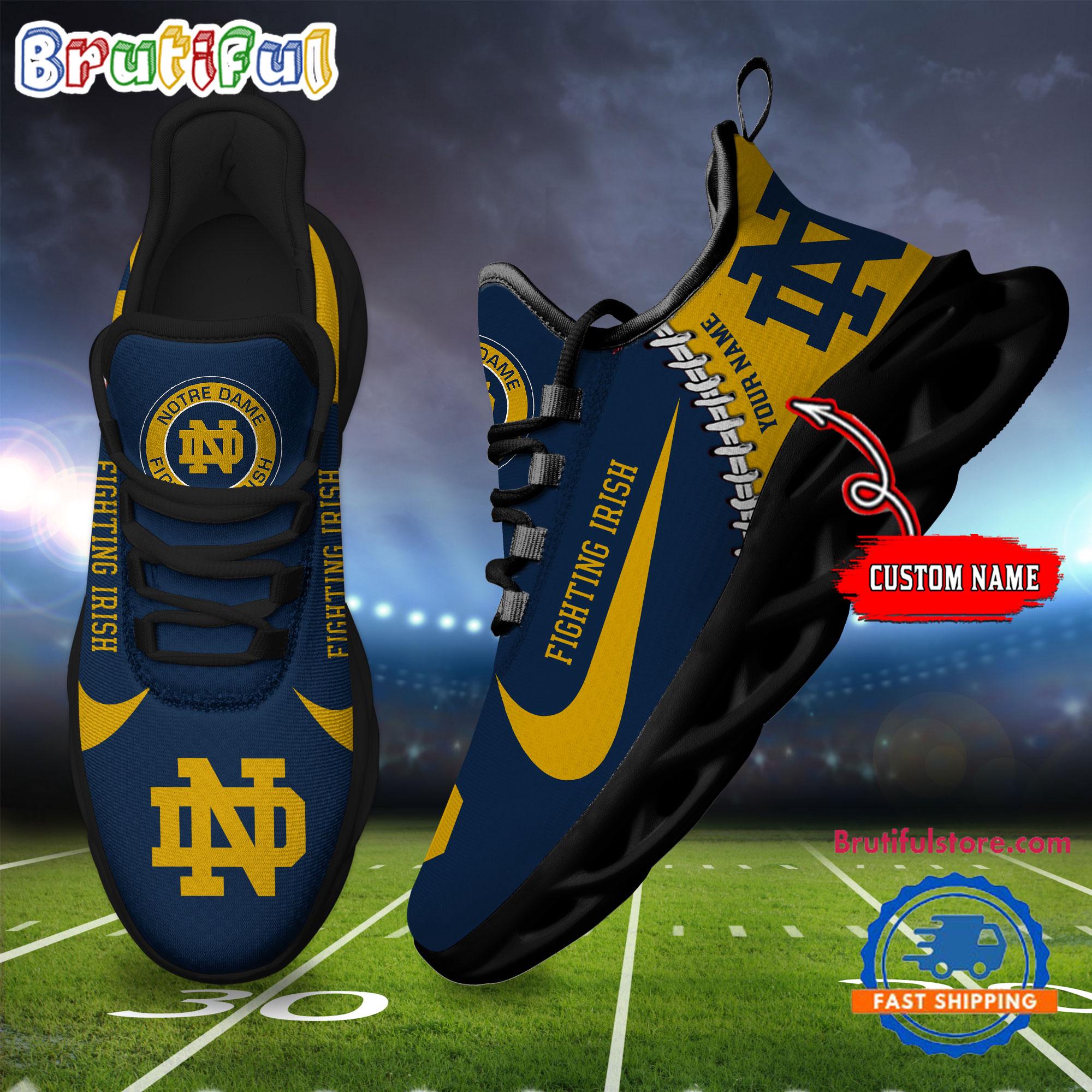 Ideafootwear Notre Dame Fighting Irish Max Soul Shoes Sneakers For Men And Women