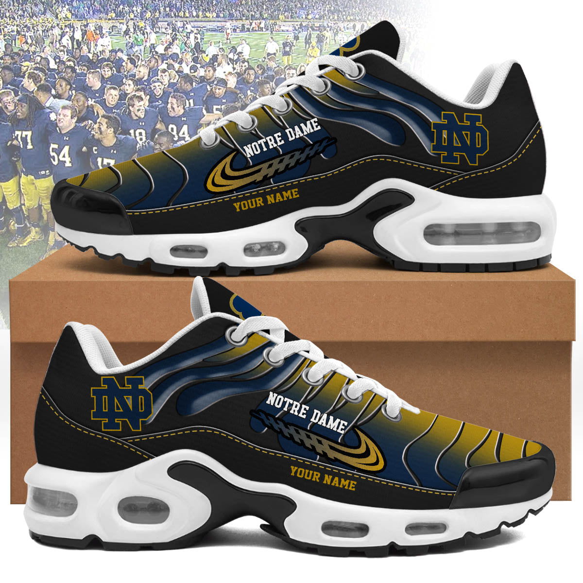 Ideafootwear Notre Dame Fighting Irish TN Shoes Sneakers For Men And Women