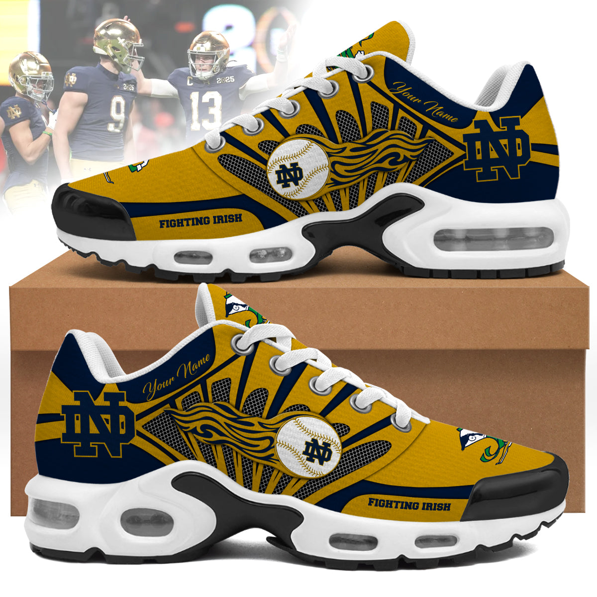 Ideafootwear Notre Dame Fighting Irish TN Shoes Sneakers For Men And Women