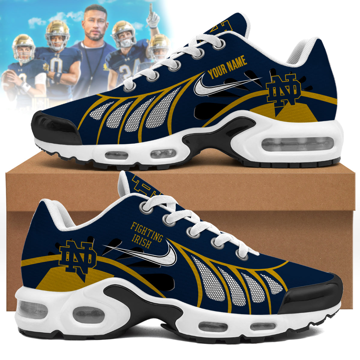 Ideafootwear Notre Dame Fighting Irish TN Shoes Sneakers For Men And Women
