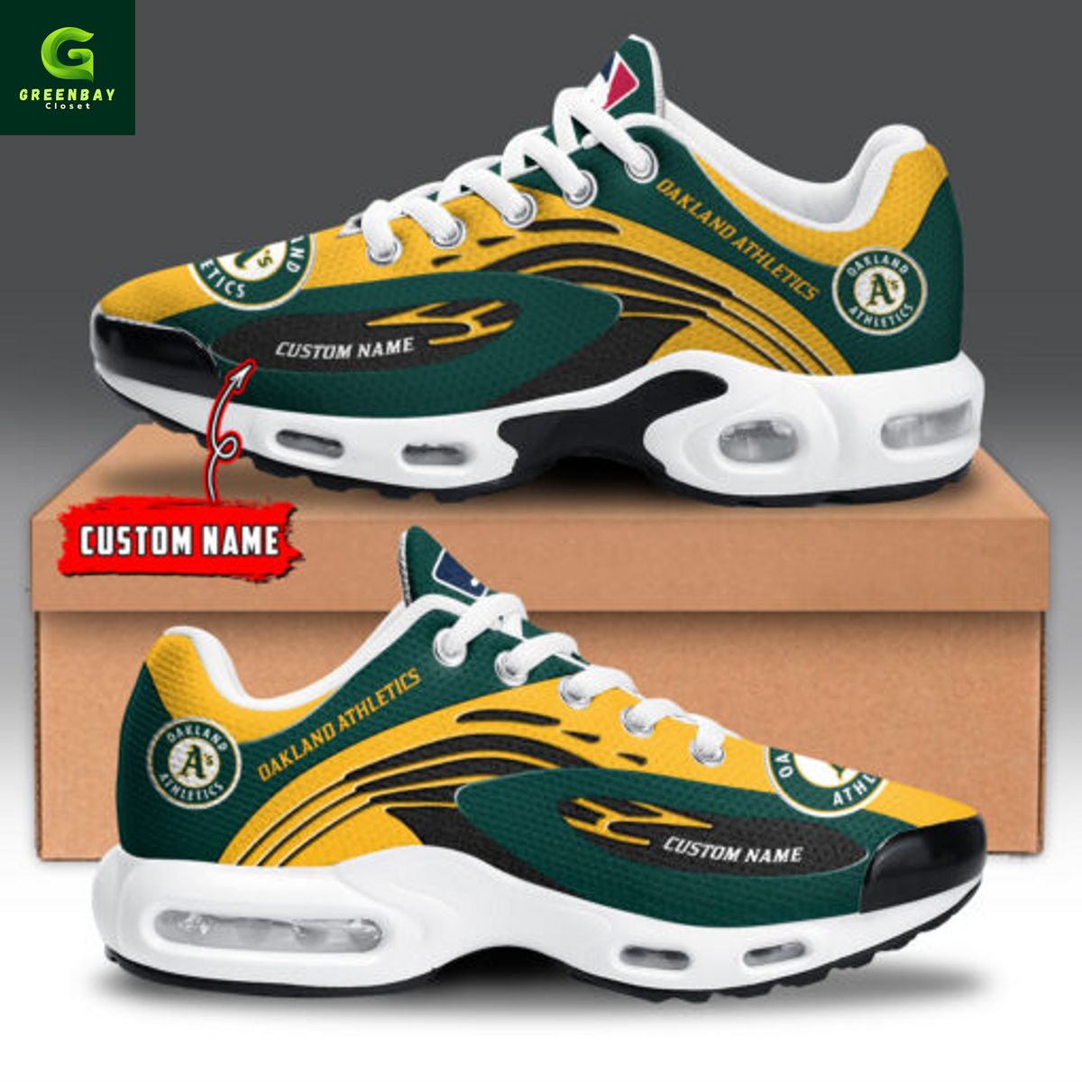 Ideafootwear Oakland Athletics TN Shoes Sneakers For Men And Women