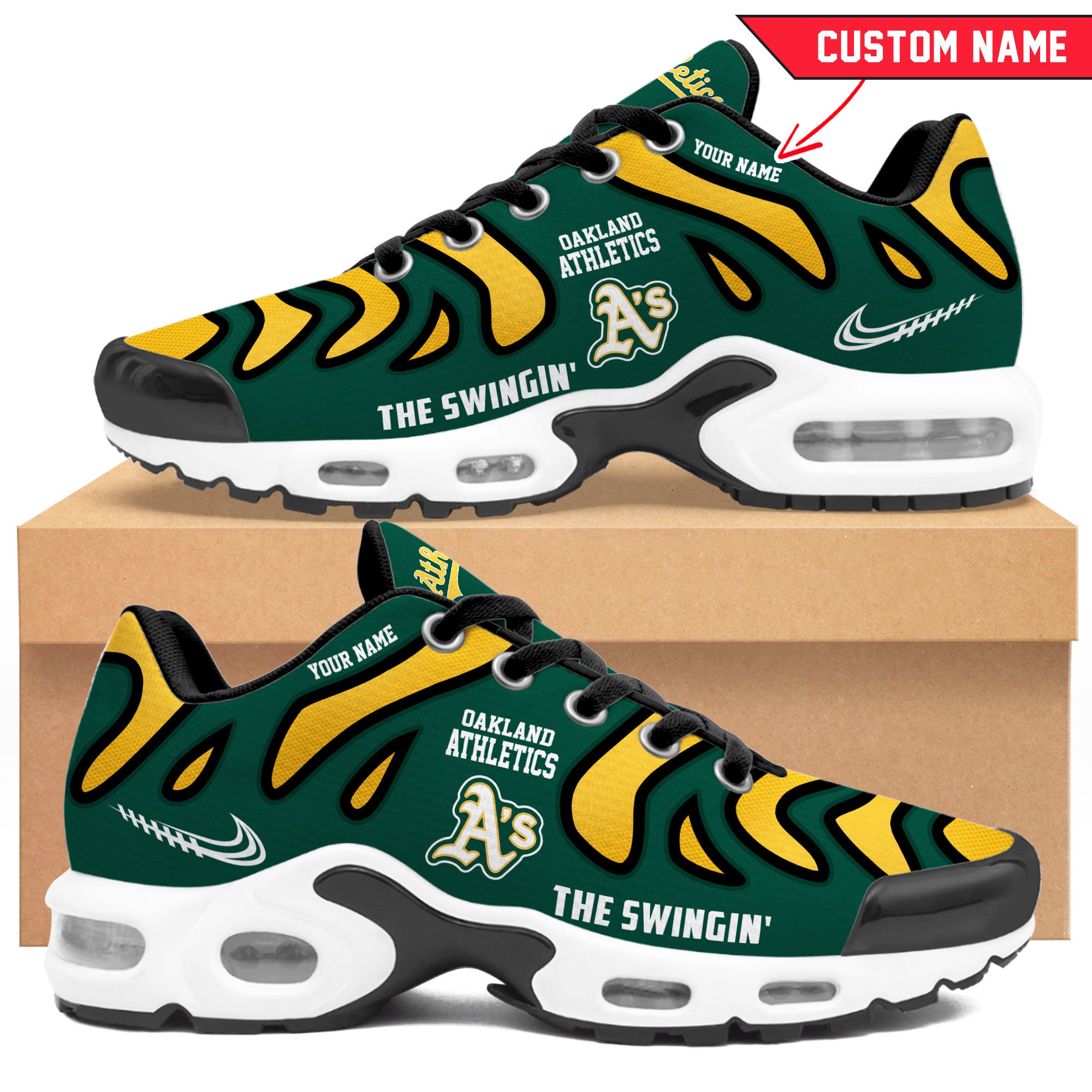 Ideafootwear Oakland Athletics TN Shoes Sneakers For Men And Women