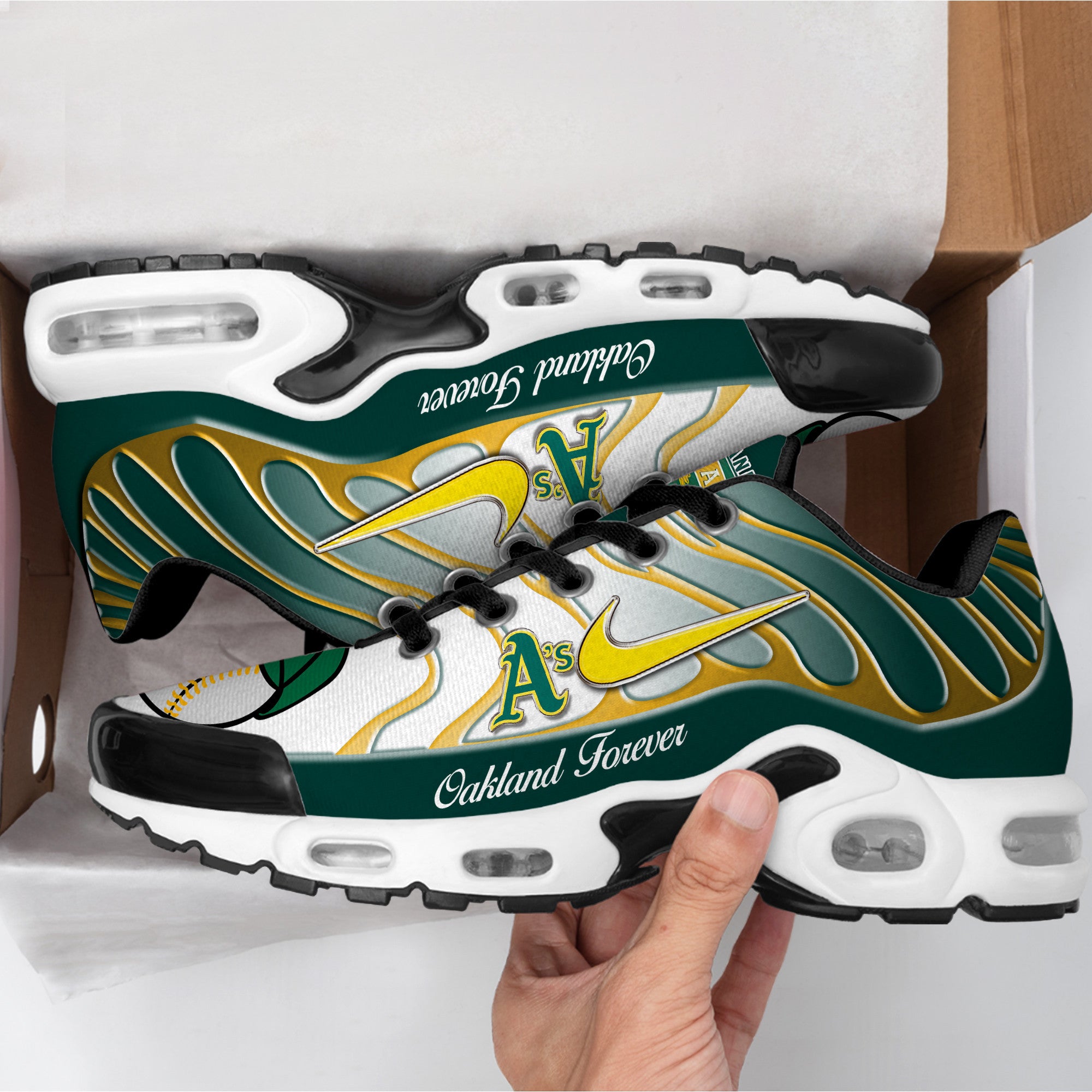 Ideafootwear Oakland Athletics TN Shoes Sneakers For Men And Women