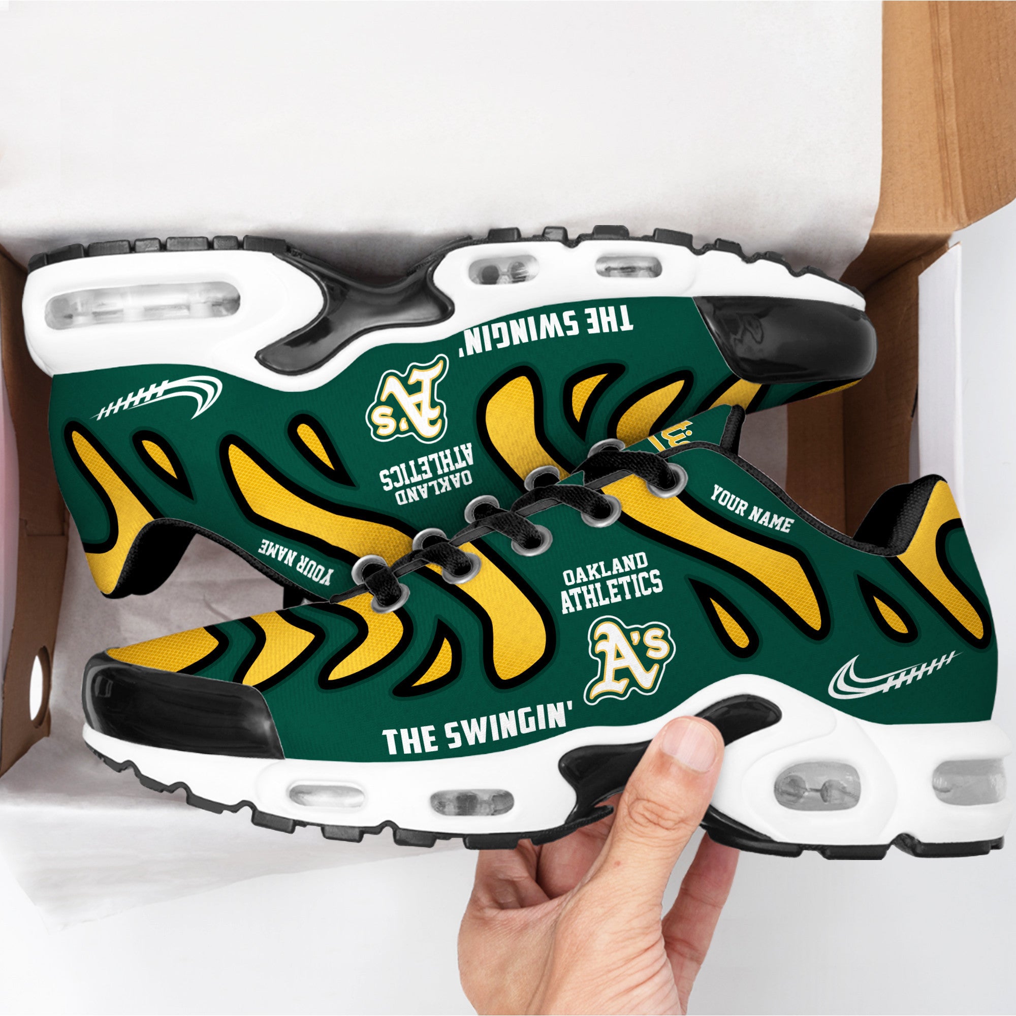 Ideafootwear Oakland Athletics TN Shoes Sneakers For Men And Women