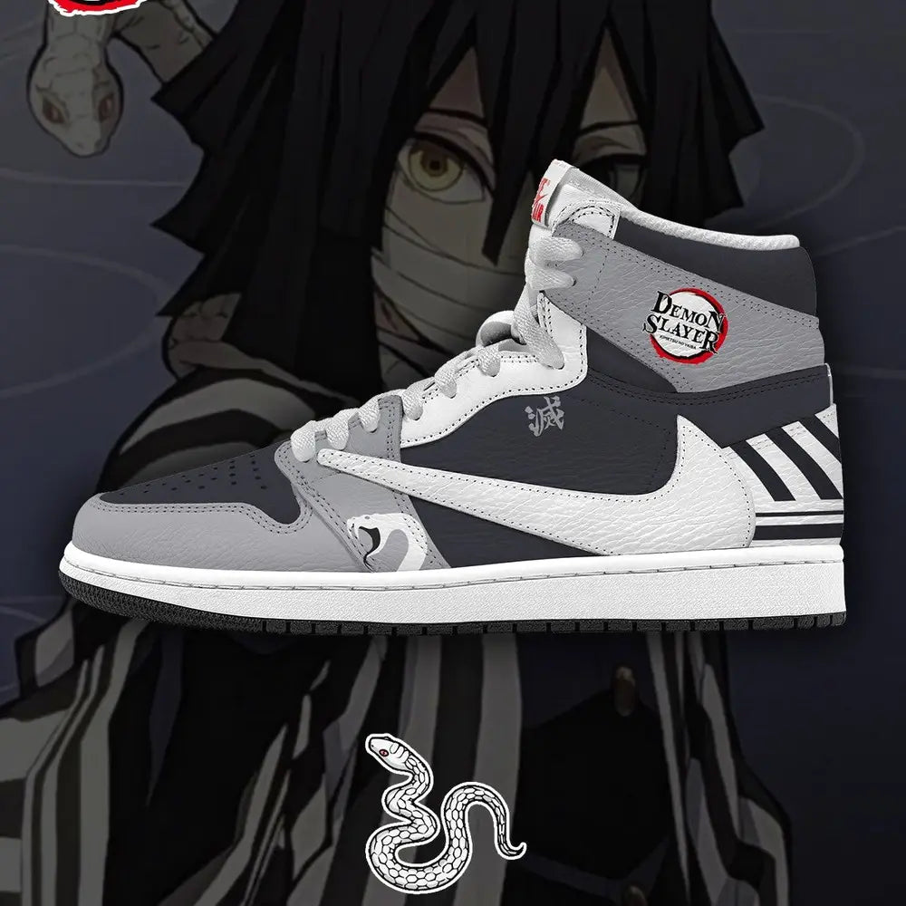Ideafootwear Obanai Iguro V.1  AJ1 High Sneakers Shoes For Men And Women