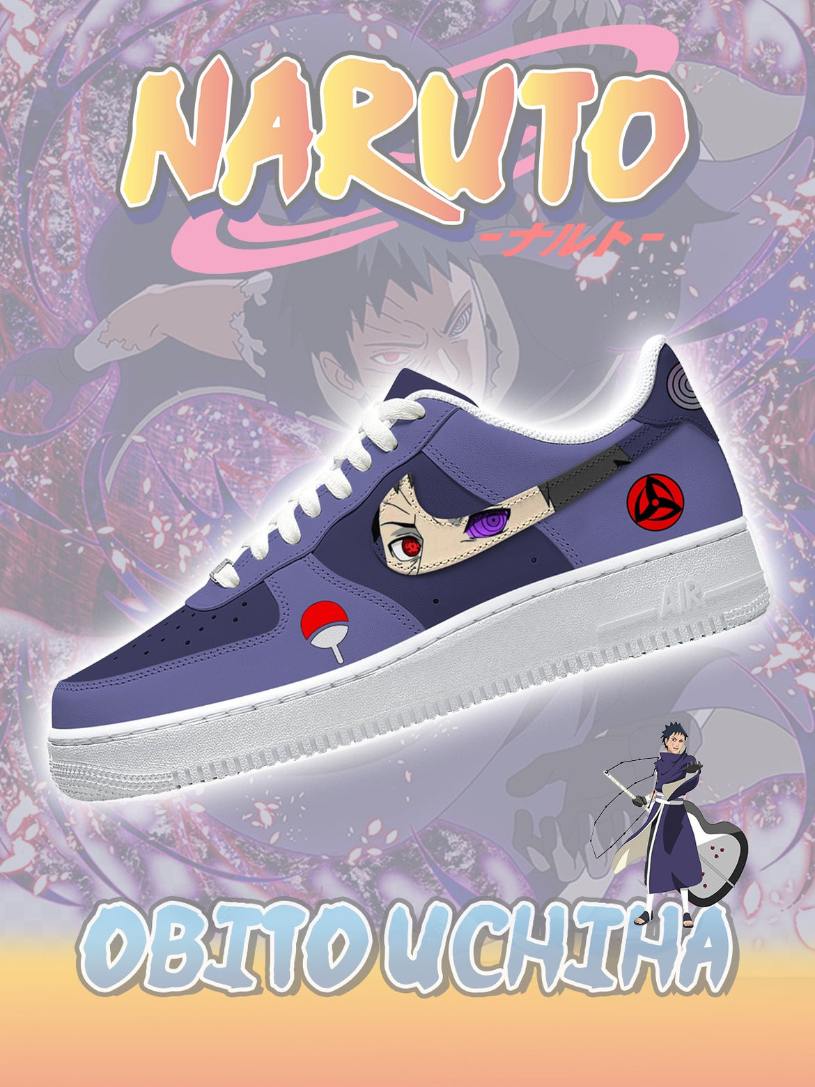 Ideafootwear Obito Uchiha  Air Low-Top Sneakers Shoes For Men And Women 1