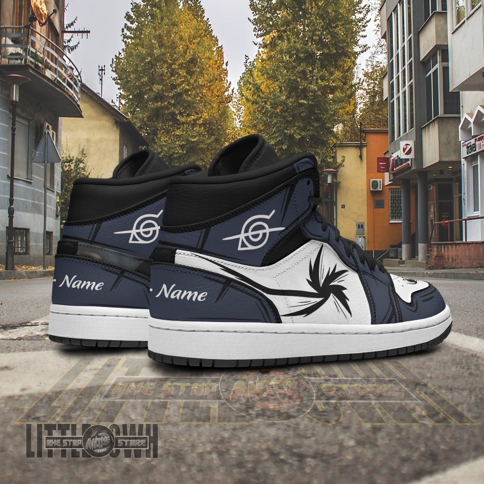Ideafootwear Obito Uchiha AJ1 High Sneakers Shoes For Men And Women