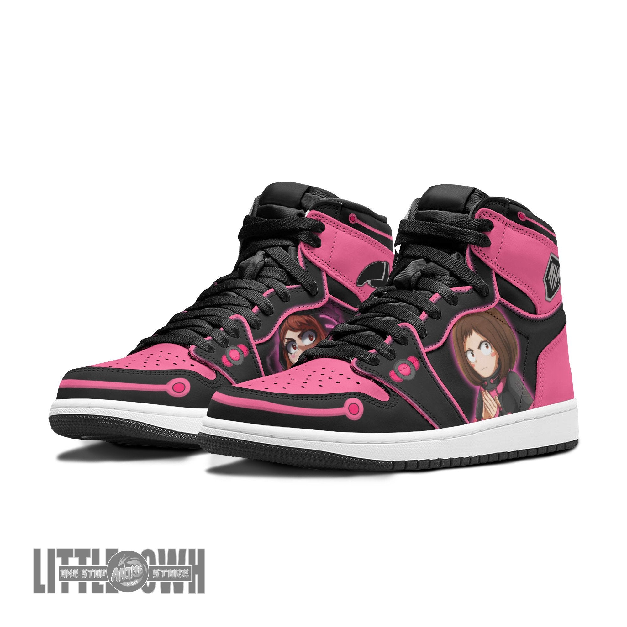 Ideafootwear Ochaco Uraraka  AJ1 High Sneakers Shoes For Men And Women