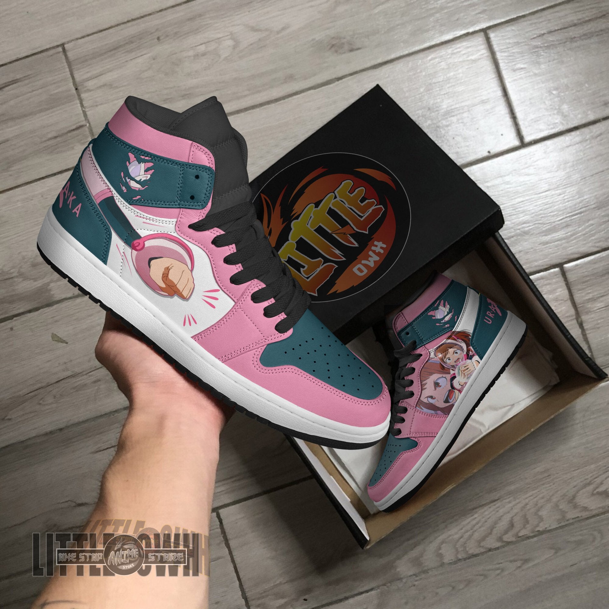 Ideafootwear Ochako Uraraka AJ1 High Sneakers Shoes For Men And Women