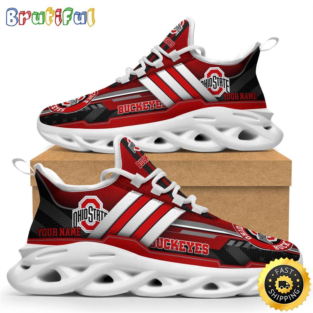 Ideafootwear Ohio State Buckeyes Max Soul Shoes Sneakers For Men And Women
