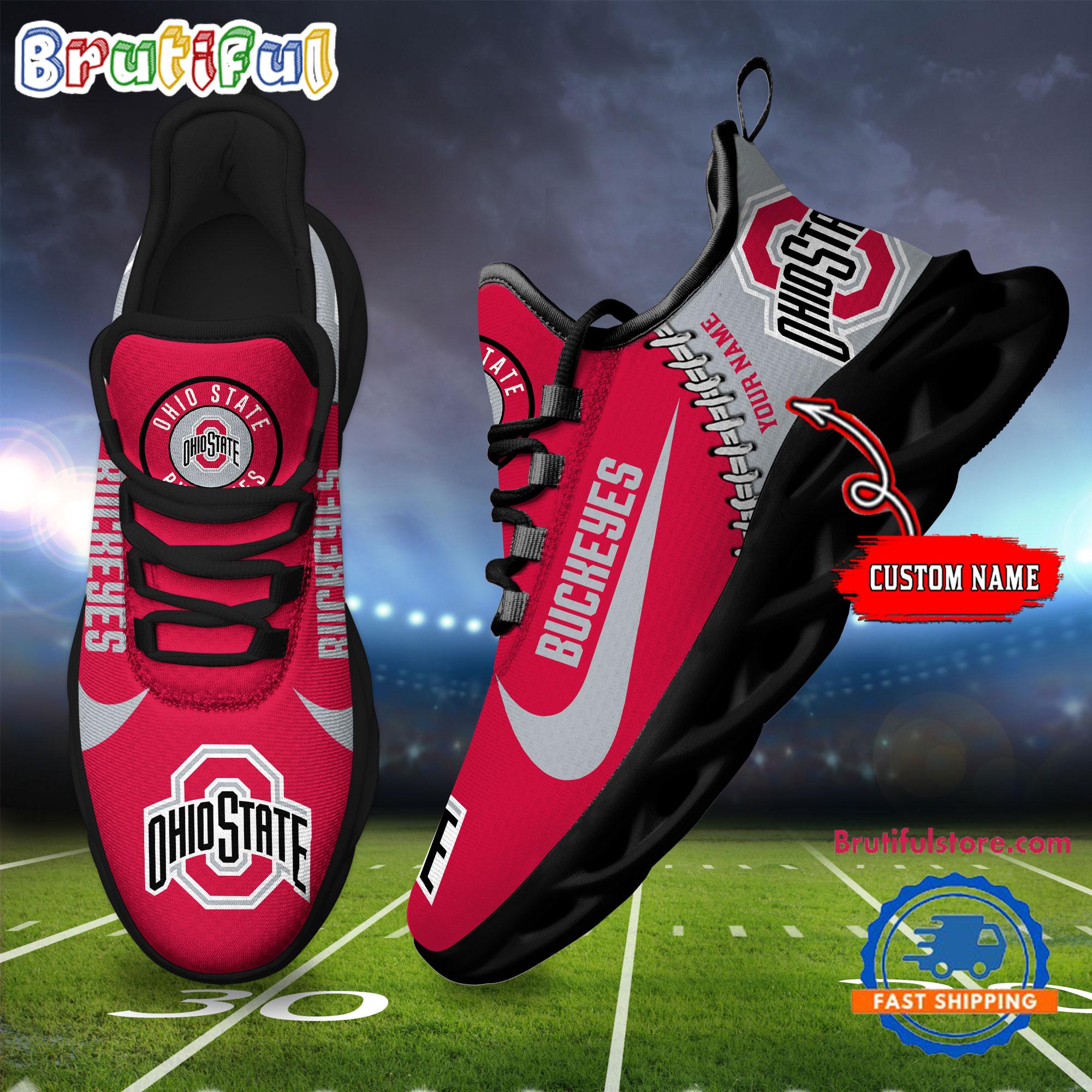Ideafootwear Ohio State Buckeyes Max Soul Shoes Sneakers For Men And Women