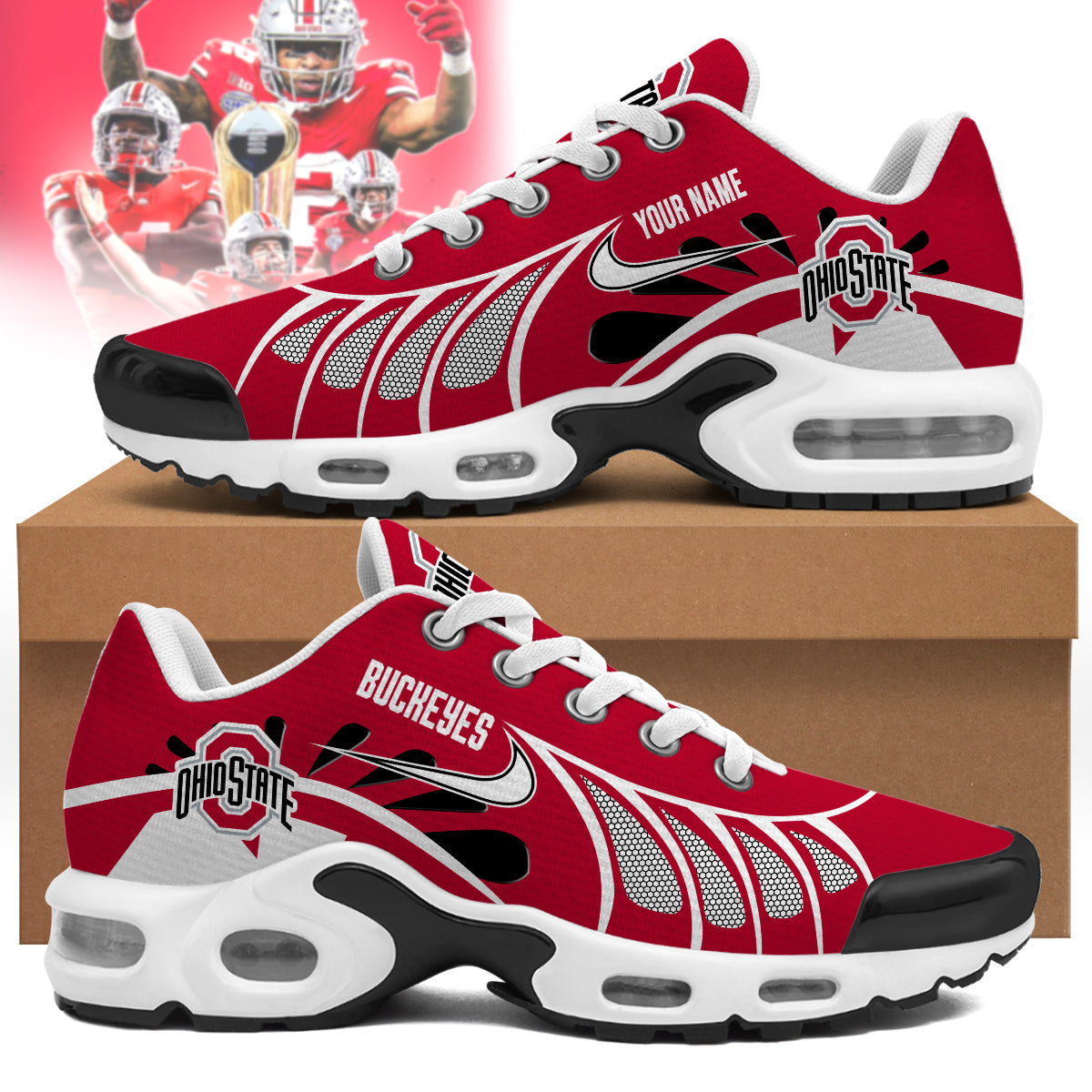 Ideafootwear Ohio State Buckeyes TN Shoes Sneakers For Men And Women