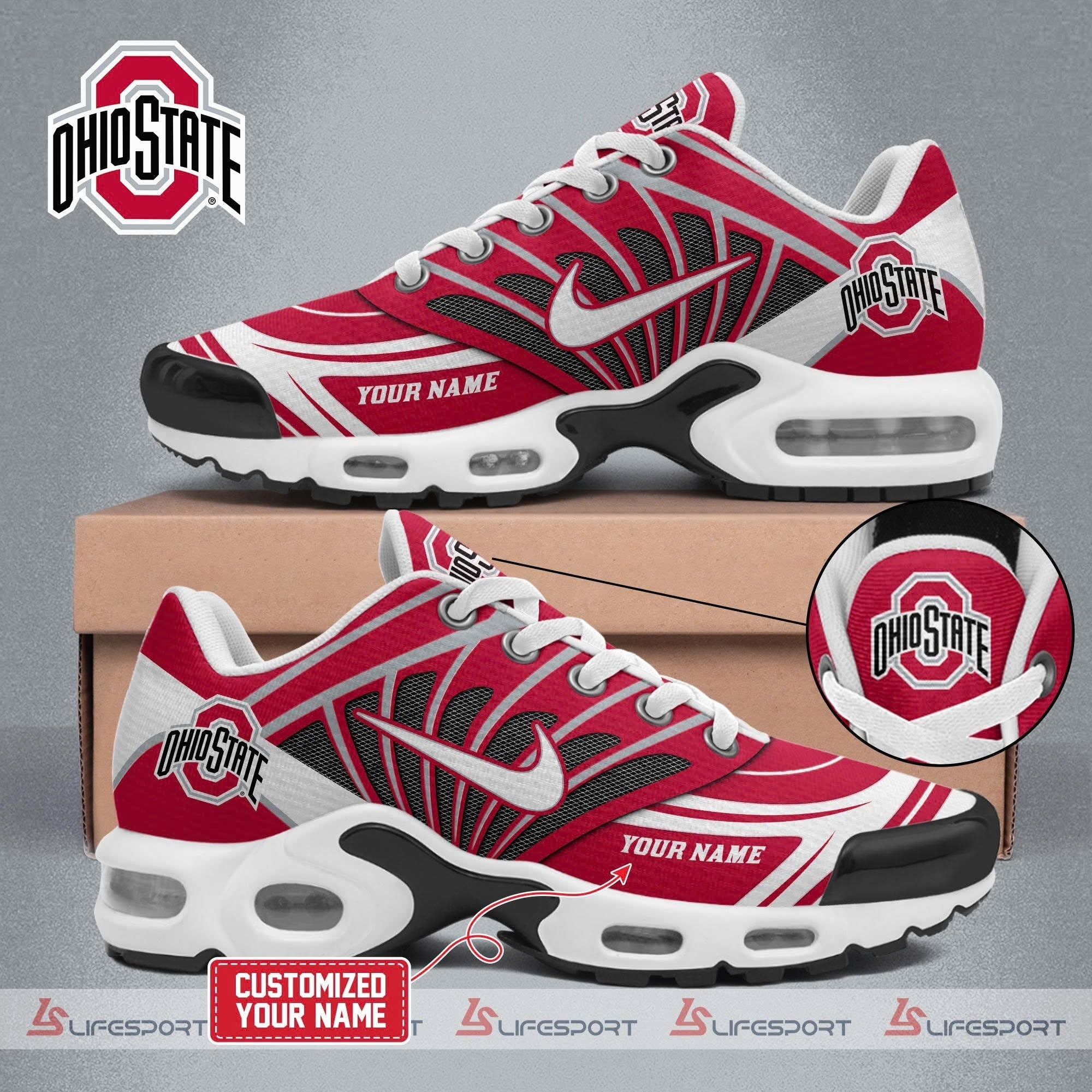Ideafootwear Ohio State Buckeyes TN Shoes Sneakers For Men And Women