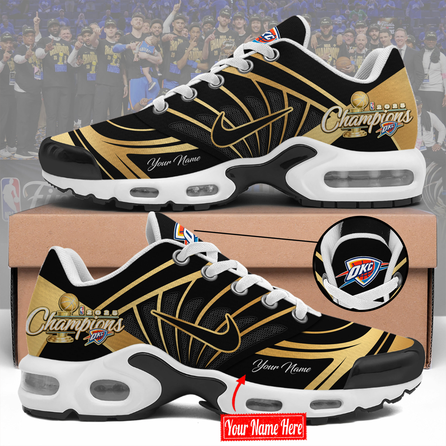 Ideafootwear Oklahoma City Thunder TN Shoes Sneakers For Men And Women