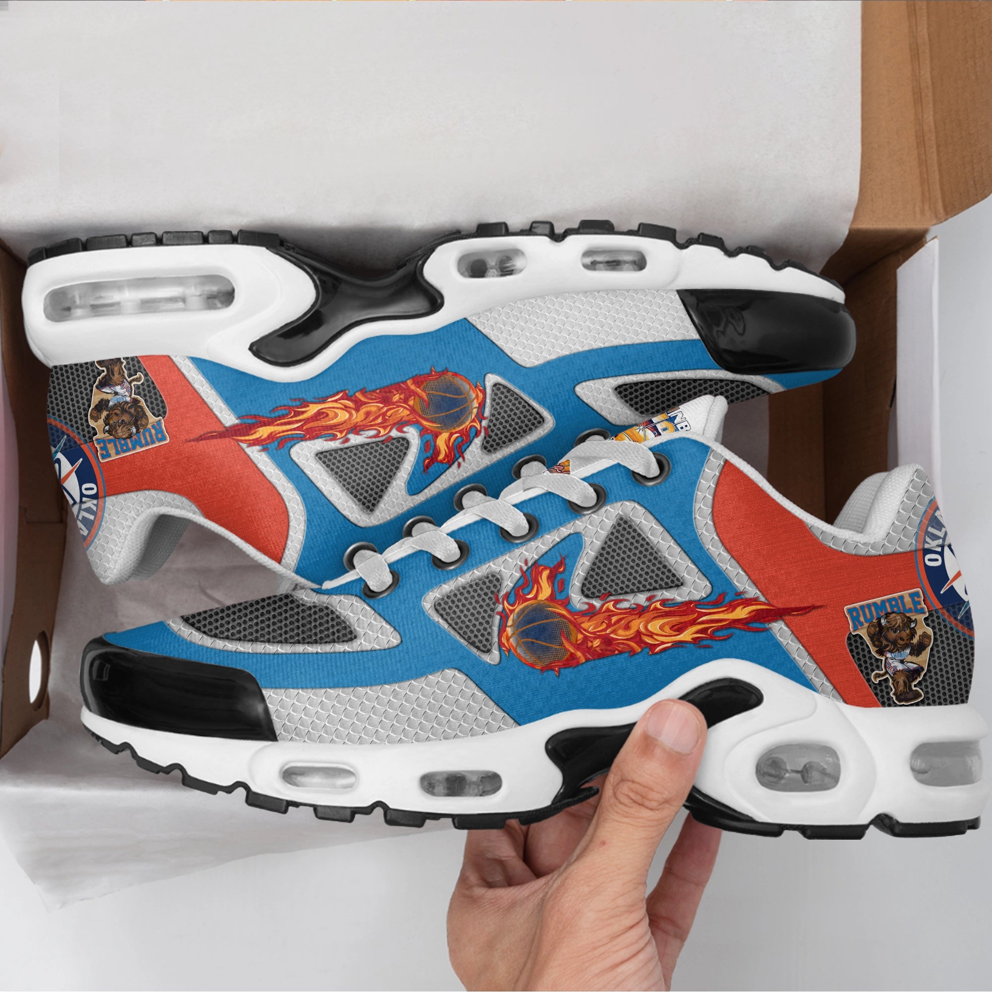 Ideafootwear Oklahoma City Thunder TN Shoes Sneakers For Men And Women