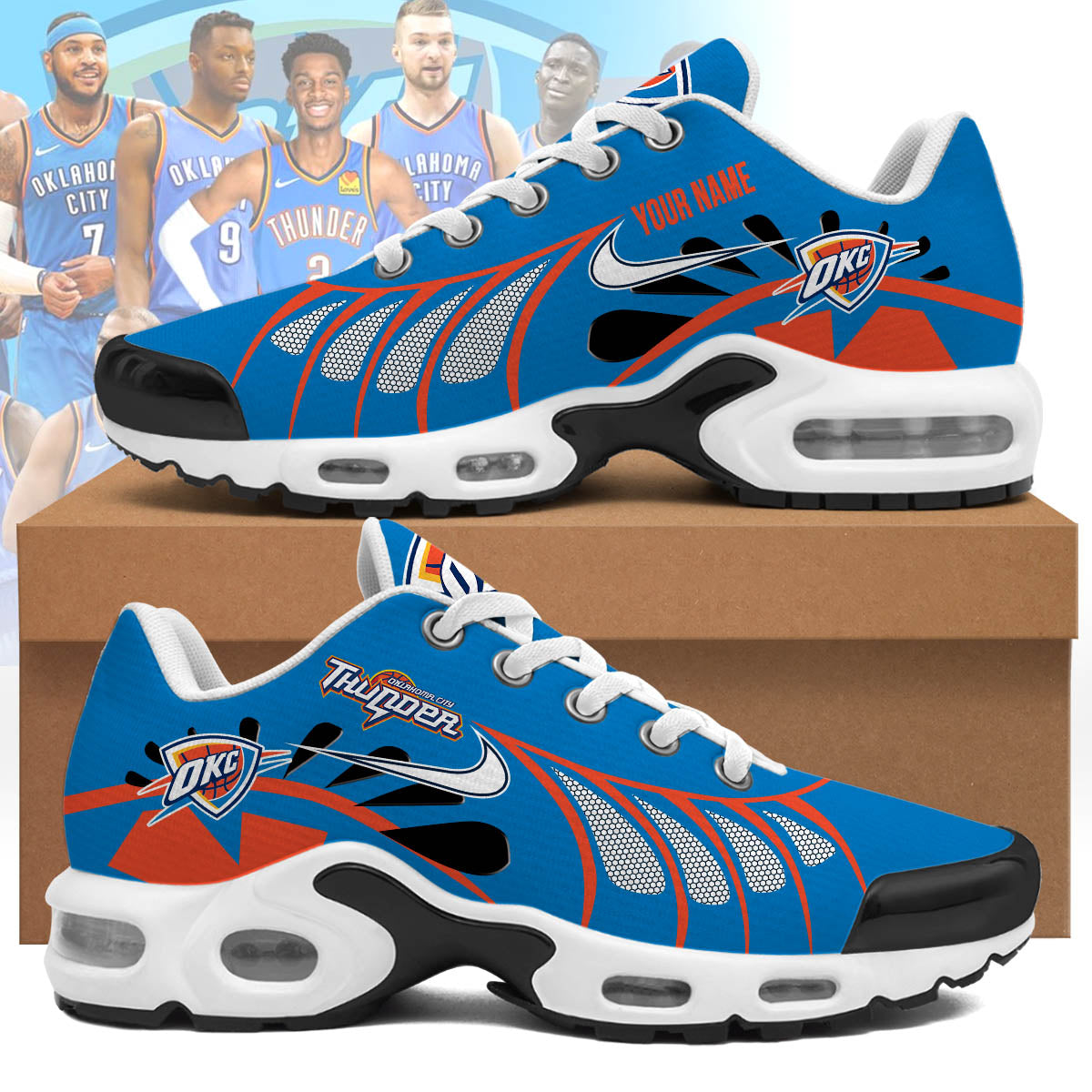 Ideafootwear Oklahoma City Thunder TN Shoes Sneakers For Men And Women