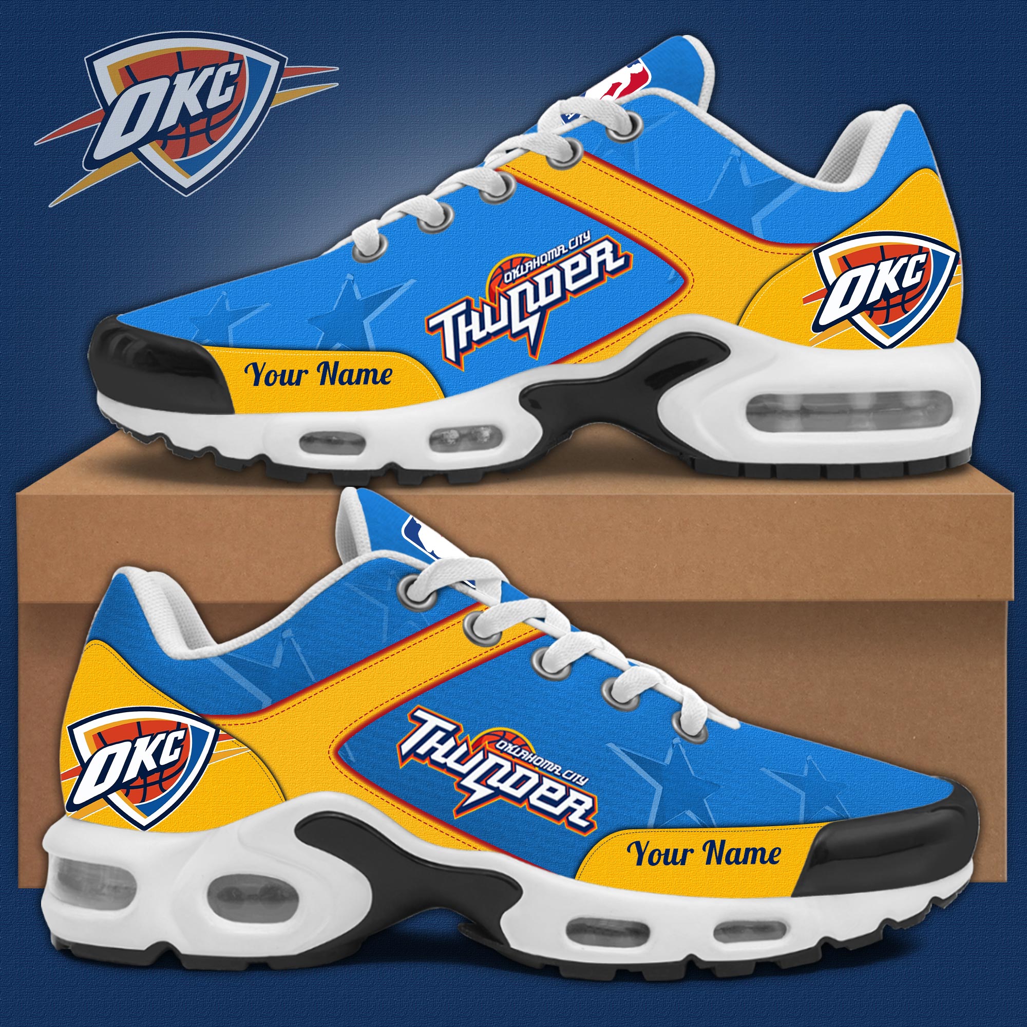 Ideafootwear Oklahoma City Thunder TN Shoes Sneakers For Men And Women