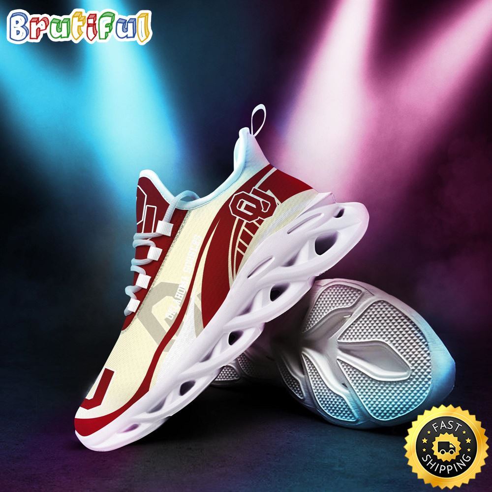Ideafootwear Oklahoma Sooners Max Soul Shoes Sneakers For Men And Women